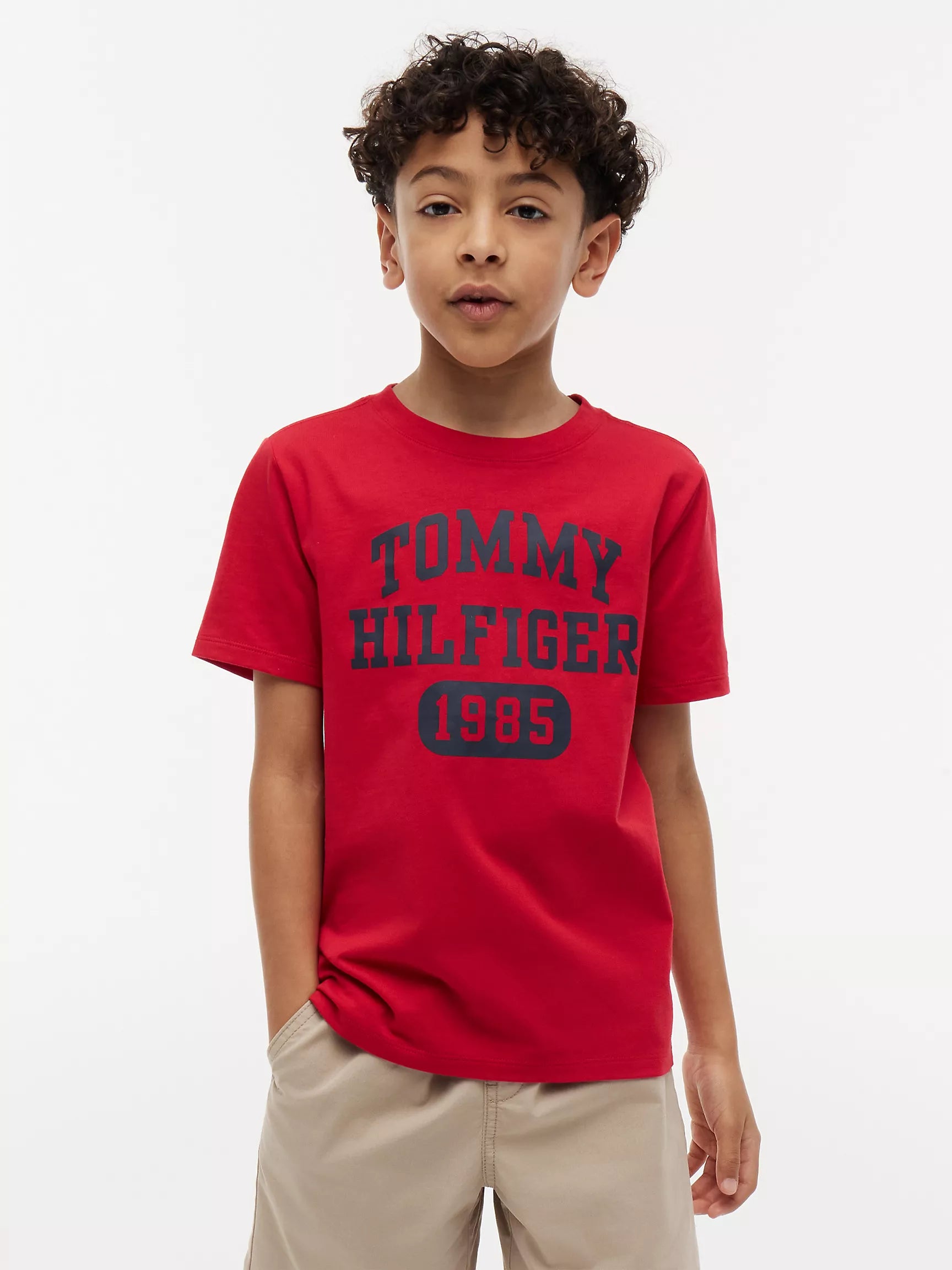 Kids' Varsity Logo T-Shirt Boys-Red