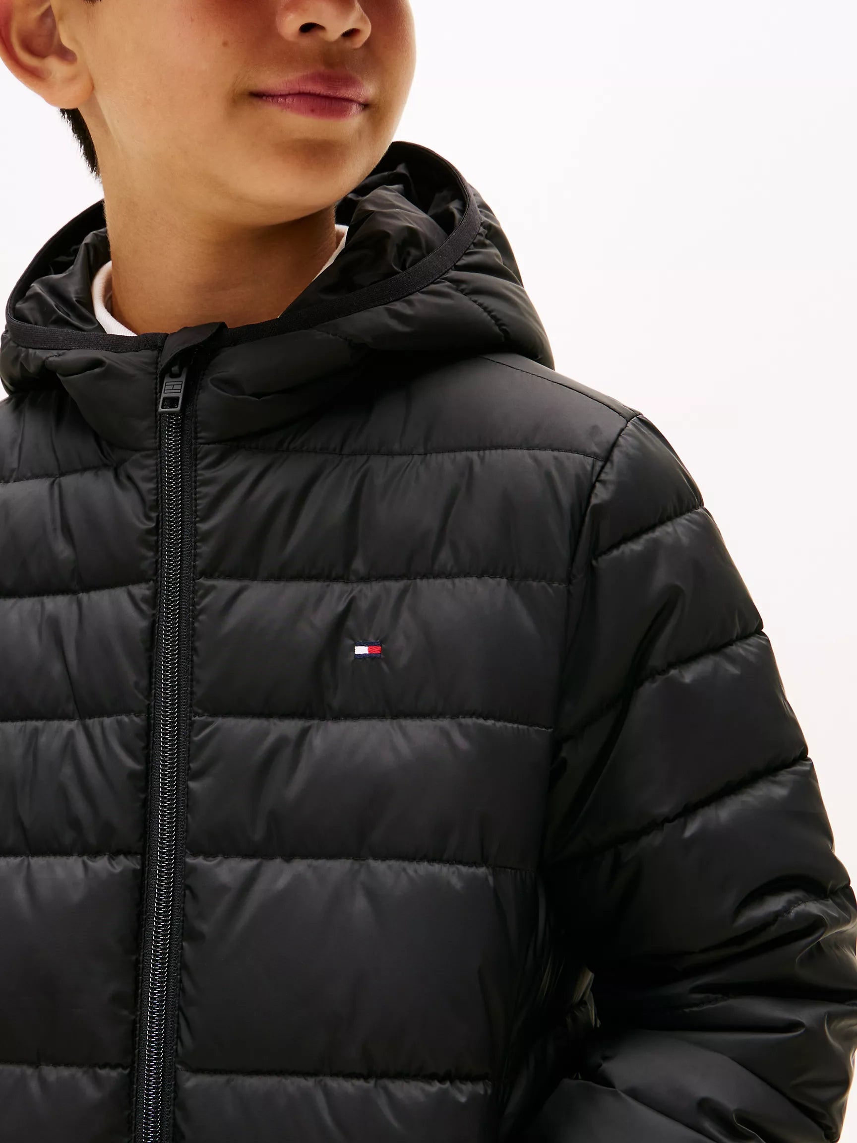 Boys Tommy Water-Resistant Packable Jacket black
