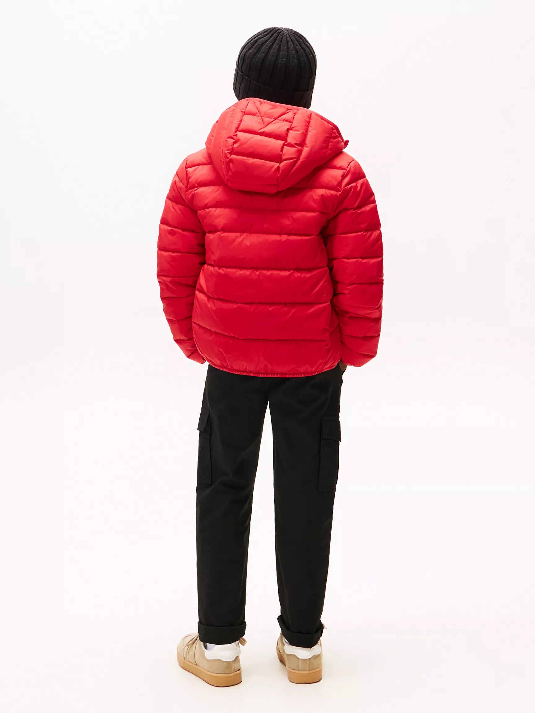 Boys Tommy Water-Resistant Packable Jacket Red