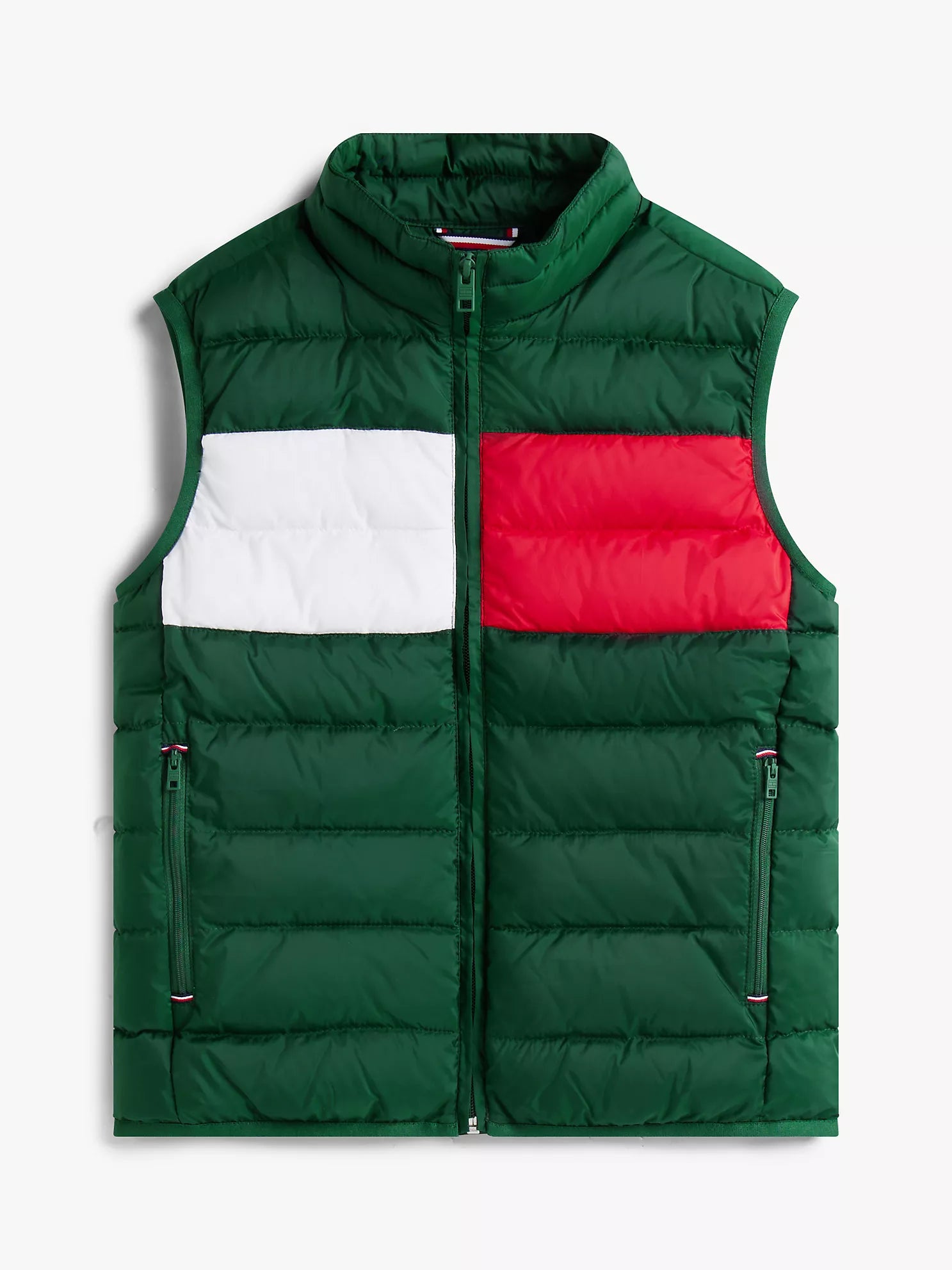 Boys Tommy Quilted Packable Vest Ornamental Green