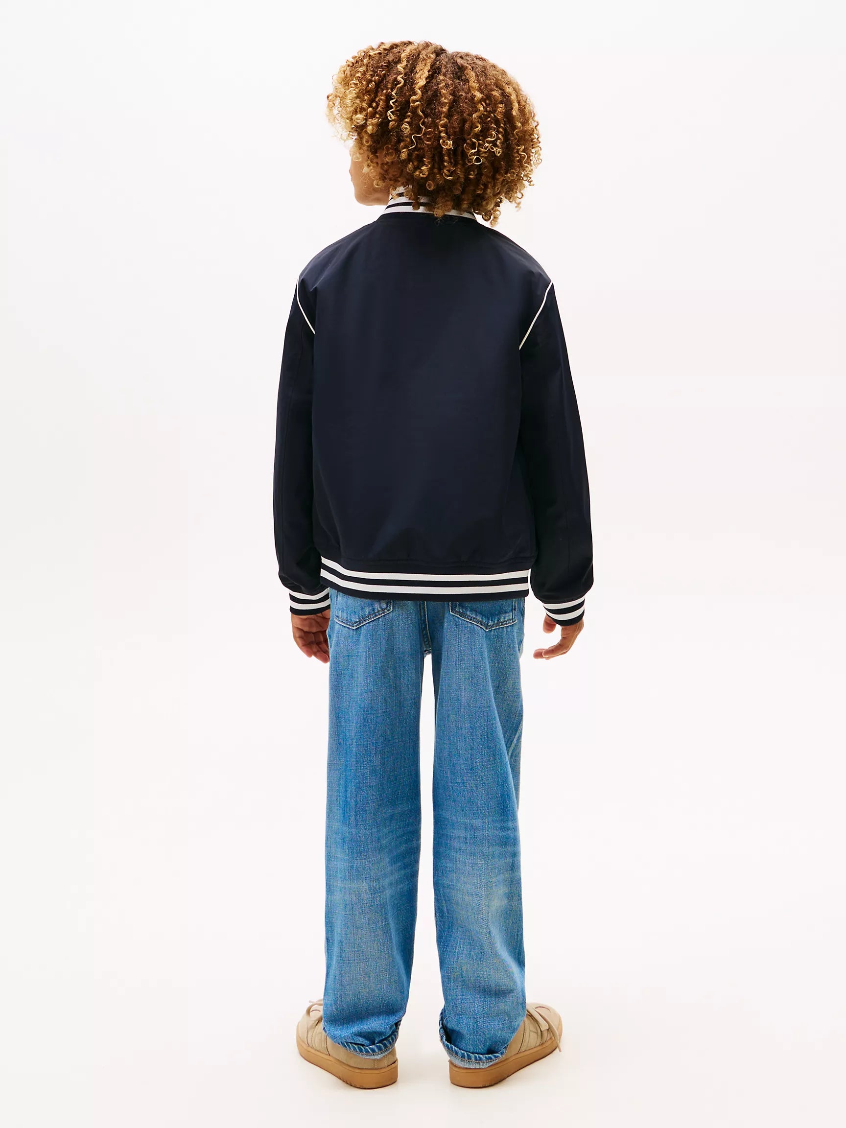 Boys' Tommy H Logo Letterman Jacket