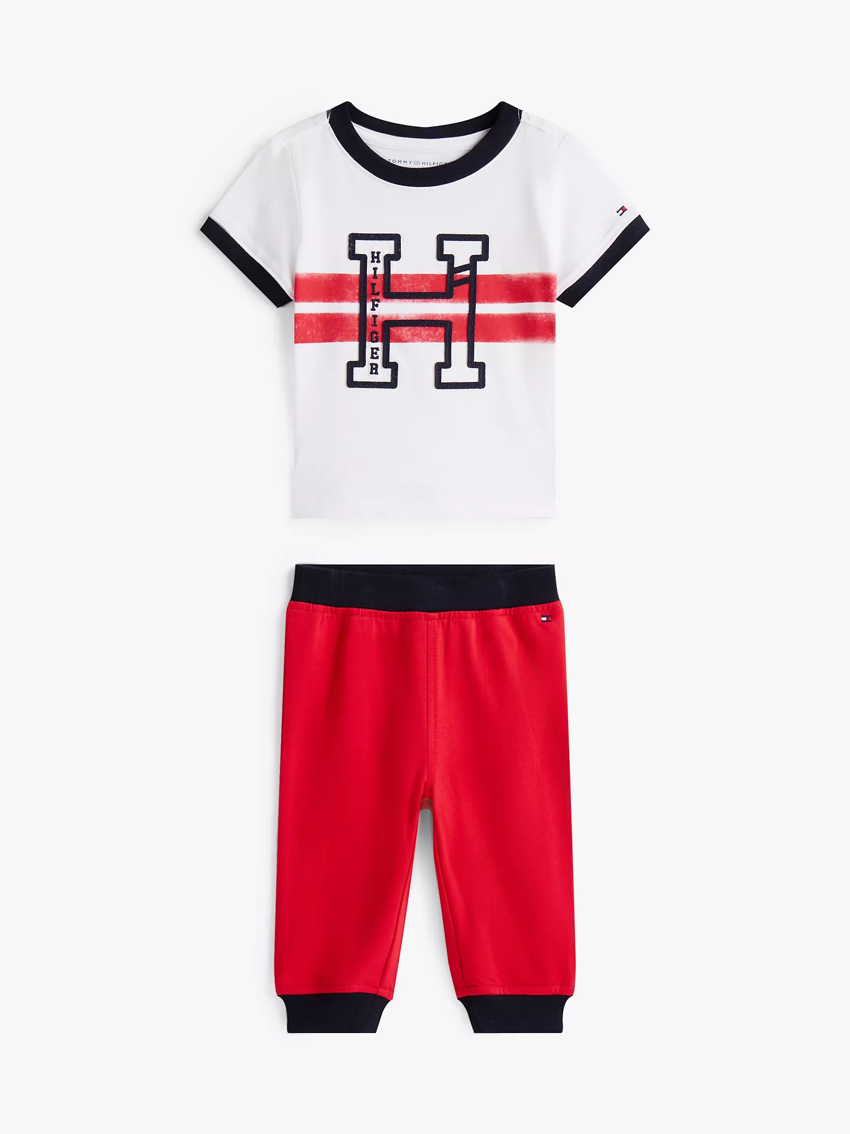 Baby Boys' Tommy H Logo Shirt and Fleece Pant Set
