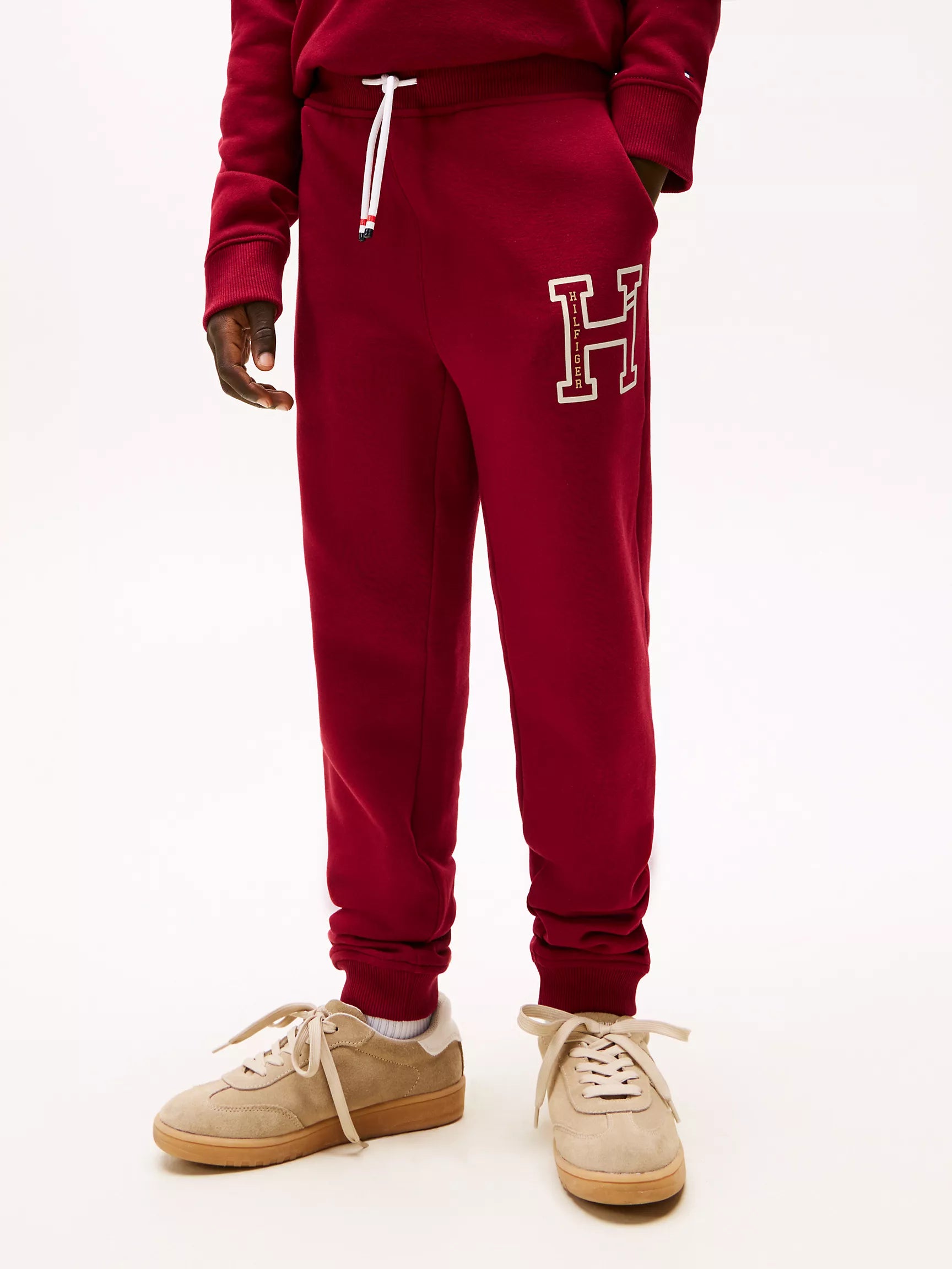 Boys' Tommy H Logo Sweatpant/ Rouge
