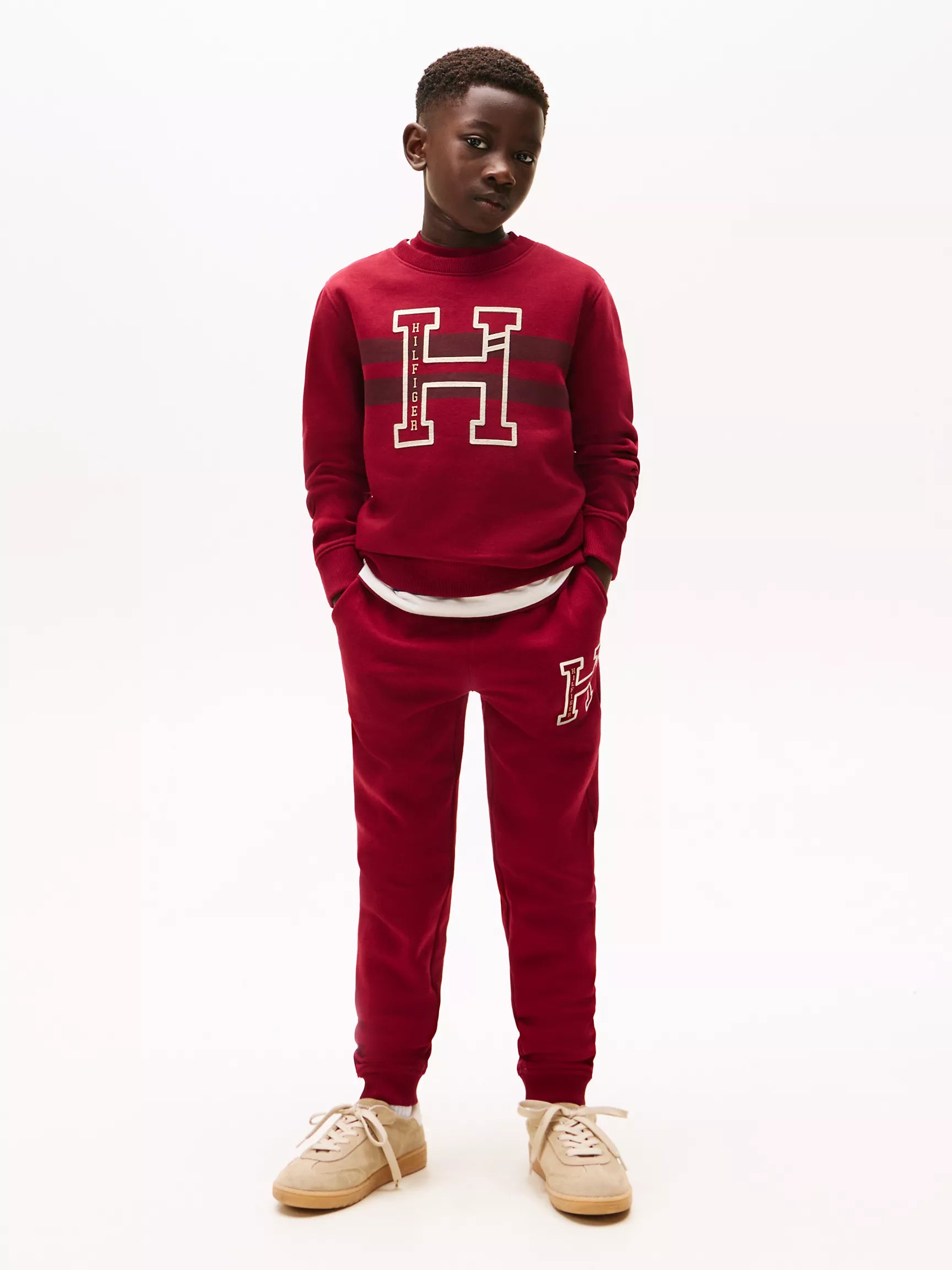Boys' Tommy H Logo Sweatpant/ Rouge