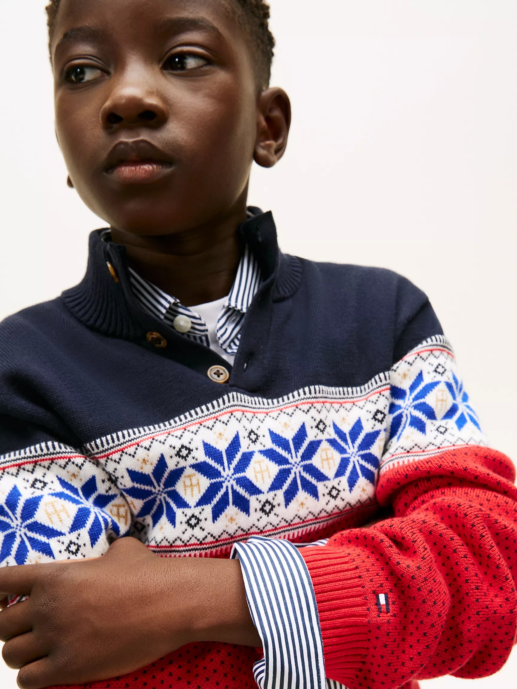 BOY Tommy Fair Isle Mockneck Sweater