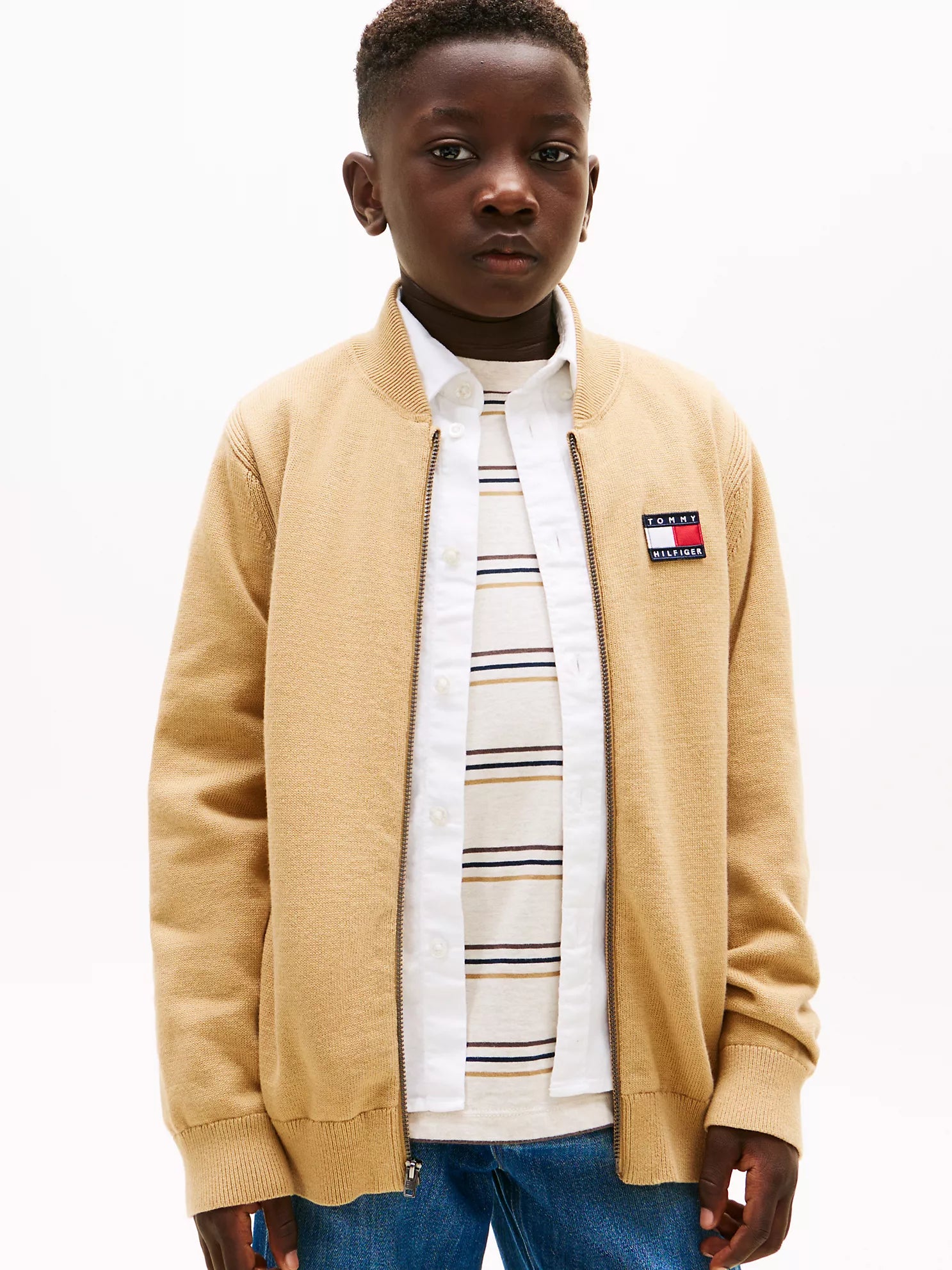 BOY Tommy  Zip Sweater Bomber Classic Khaki