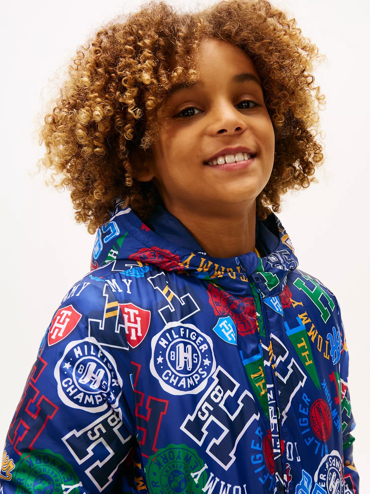 BOY Tommy Hooded Zip Varsity Logo Jacket