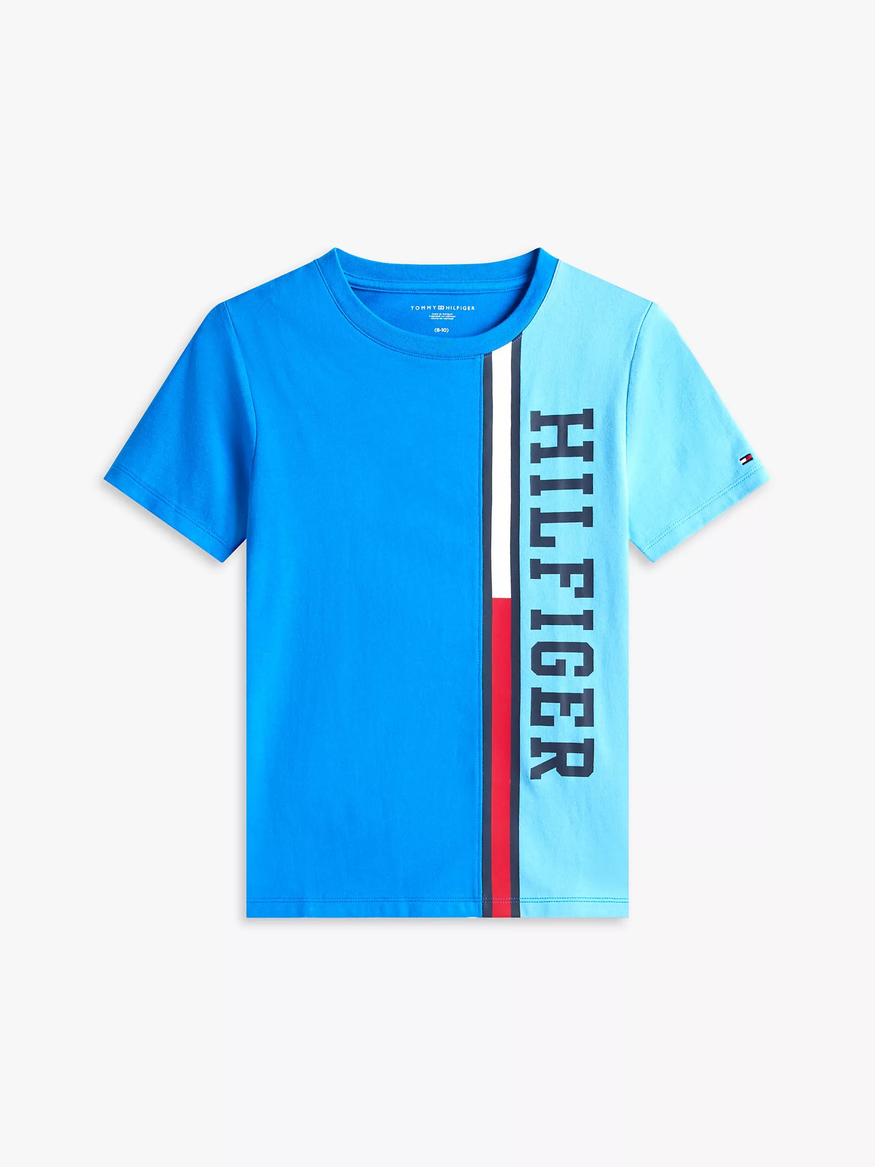 Kids' Vertical Colorblock Logo T-Shirt-Dynamic Blue