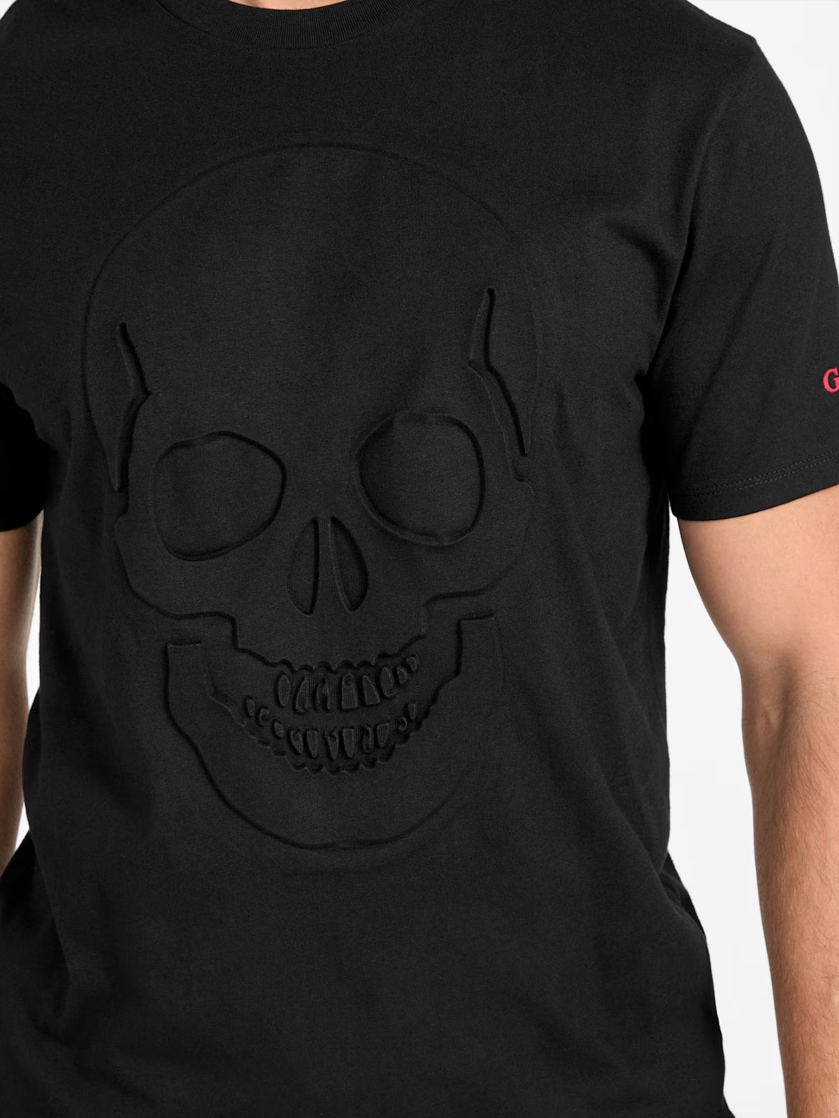 GUESS MENS' Eco Gabrin Crewneck Tee / BLACK