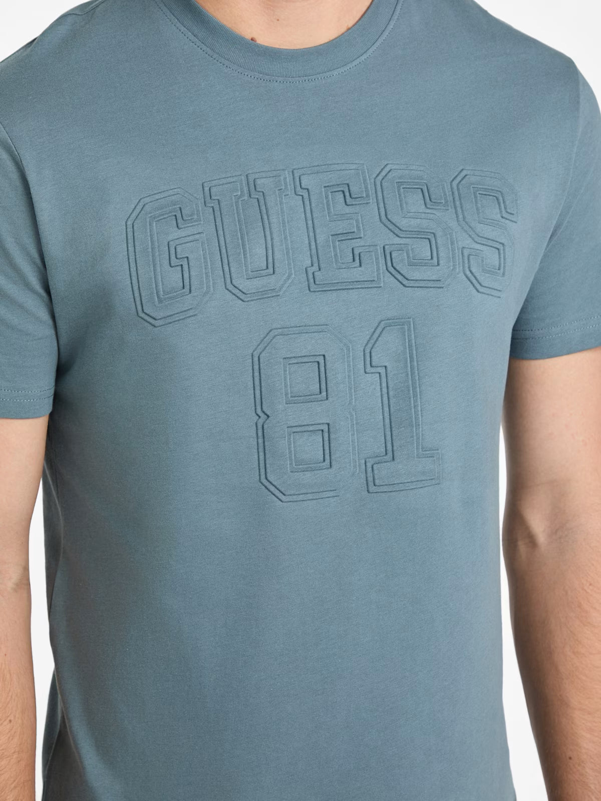 GUESS MENS' Willey Logo Tee/ Blue