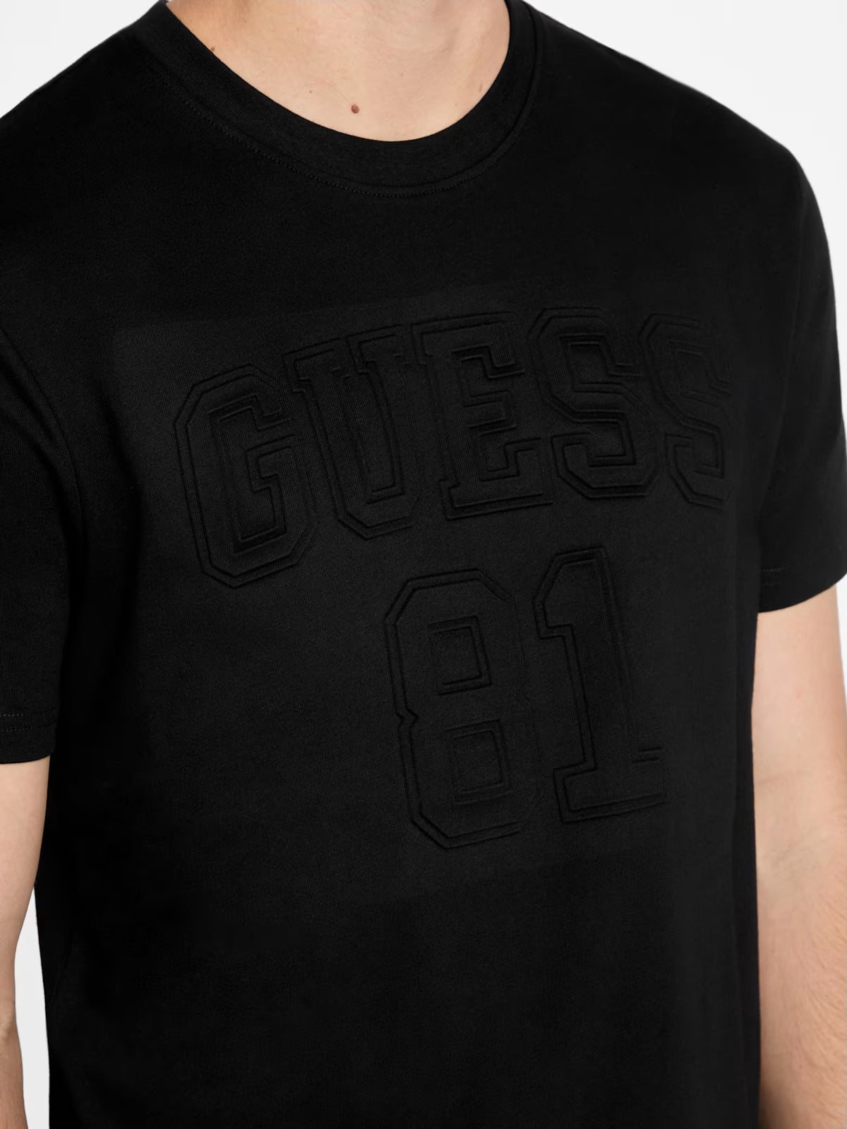 GUESS MENS' Willey Logo Tee/ BLACK