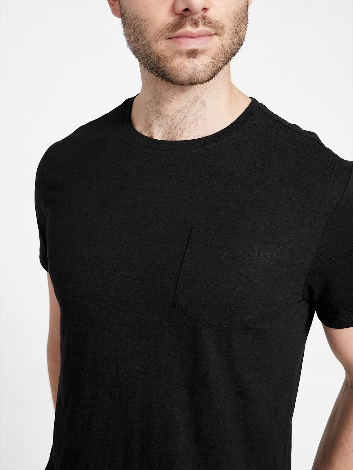 GUESS MENS' Vantor Longline Tee/ black