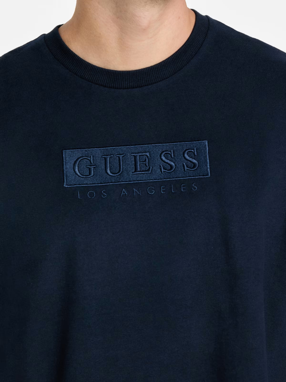 GUESS MENS' Harvey Logo Tee / BLUE
