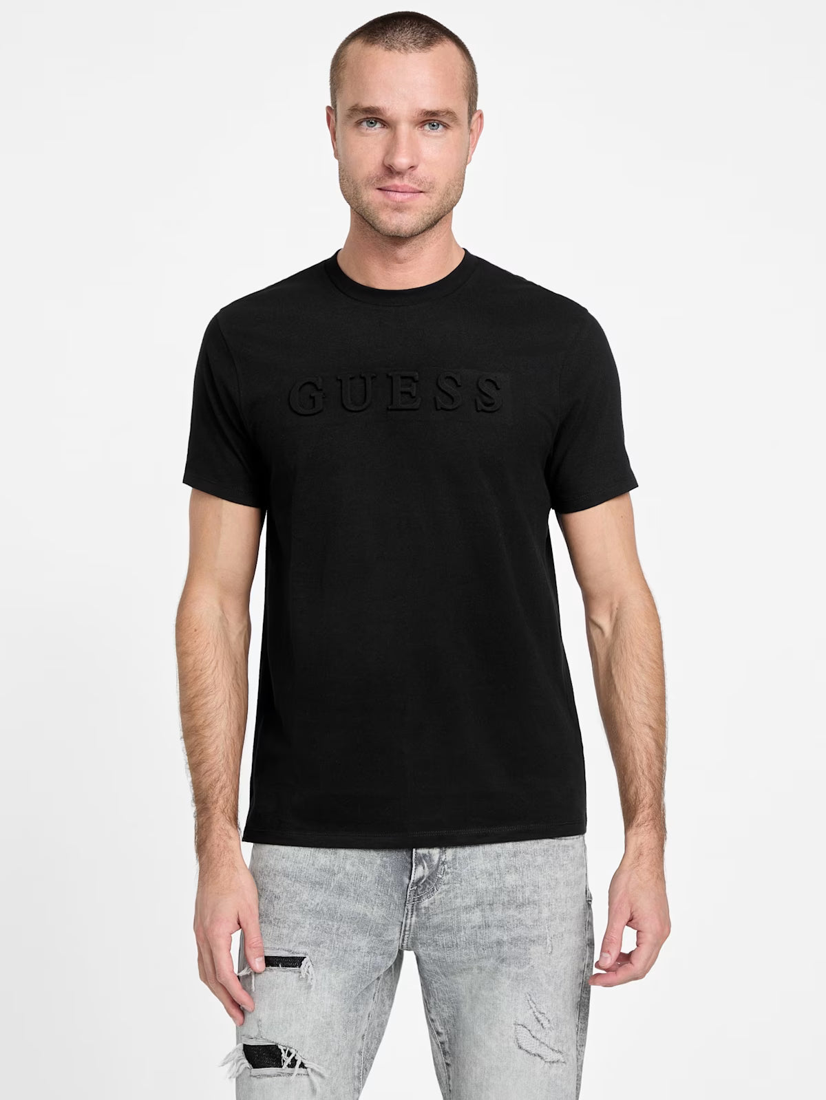 Guess Mens' Eco Sawyer Logo Tee BLACK