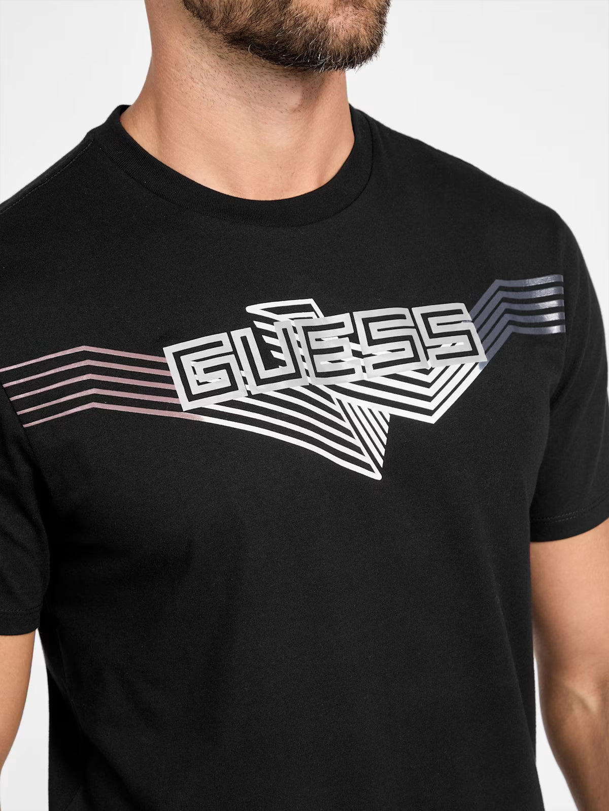 GUESS MENS' Lomey Logo Tee