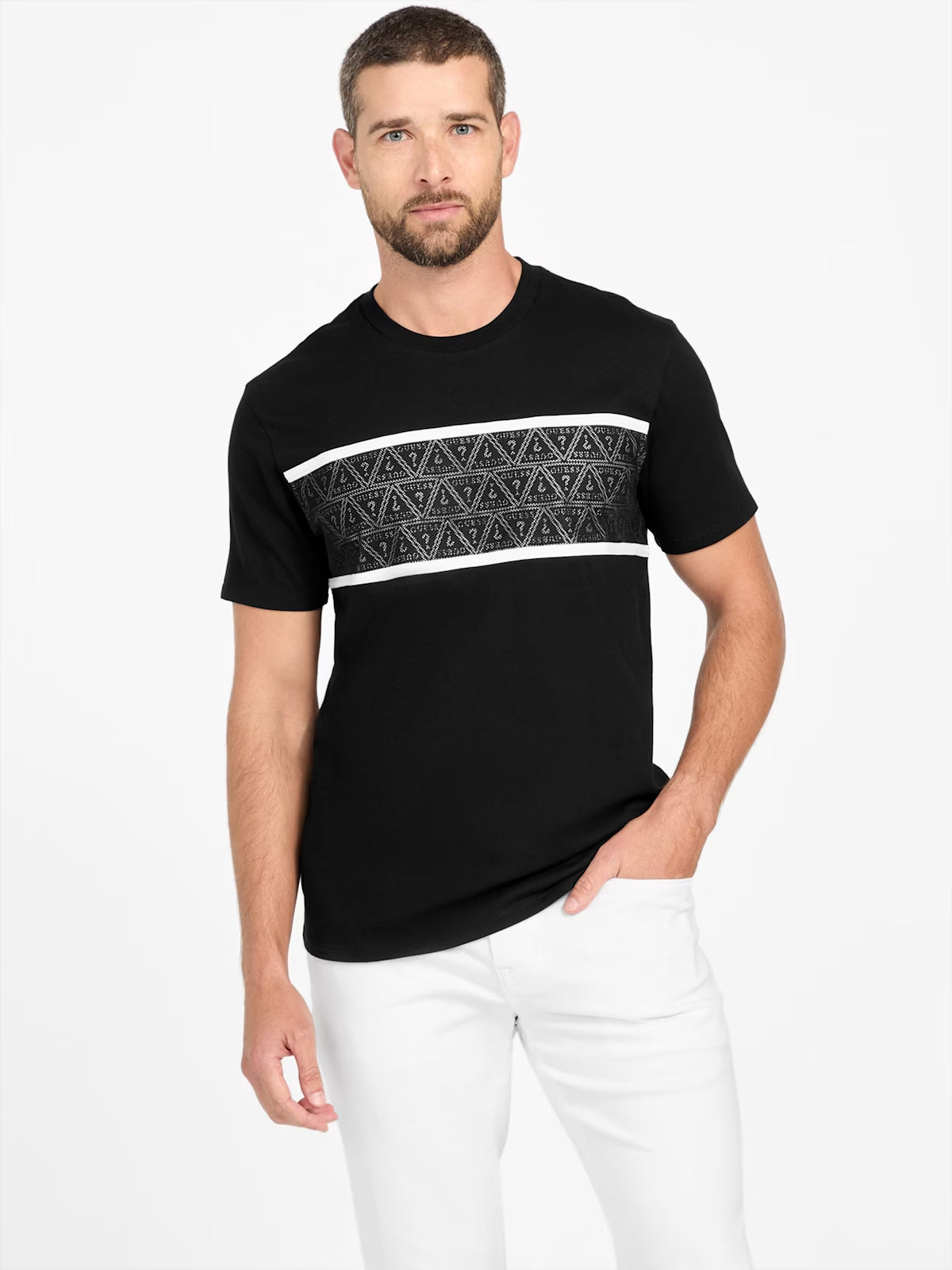 GUESS MENS' Eco Mardan Crewneck Tee/Black
