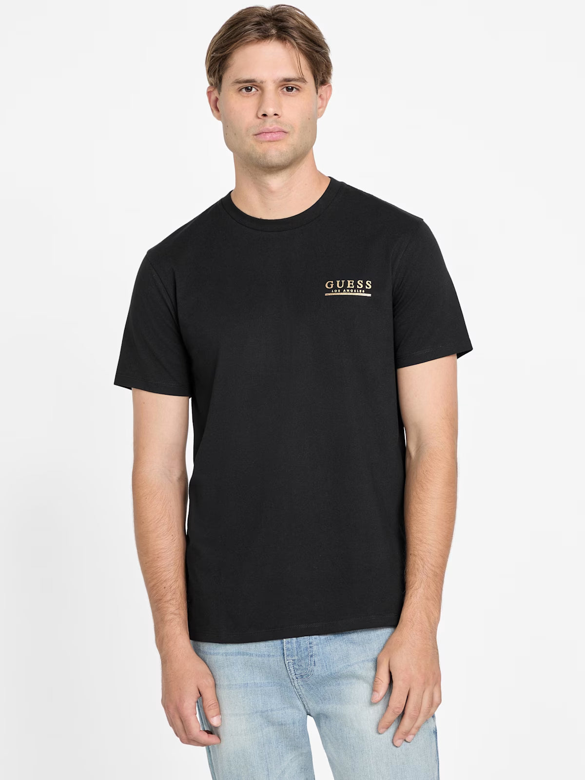 Guess Mens' Roquie Logo Tee/ Black