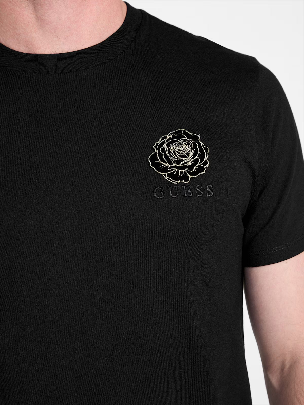 Guess Mens' Eco Santi Rose Logo Tee