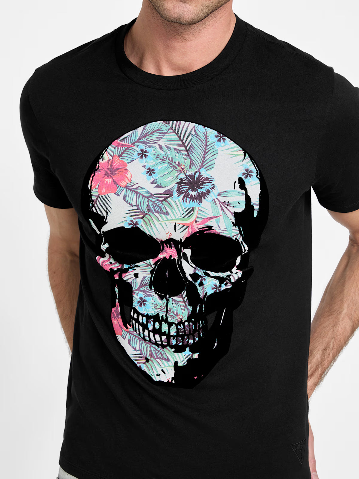 Mens' Guess Aster Tropical Skull Tee
