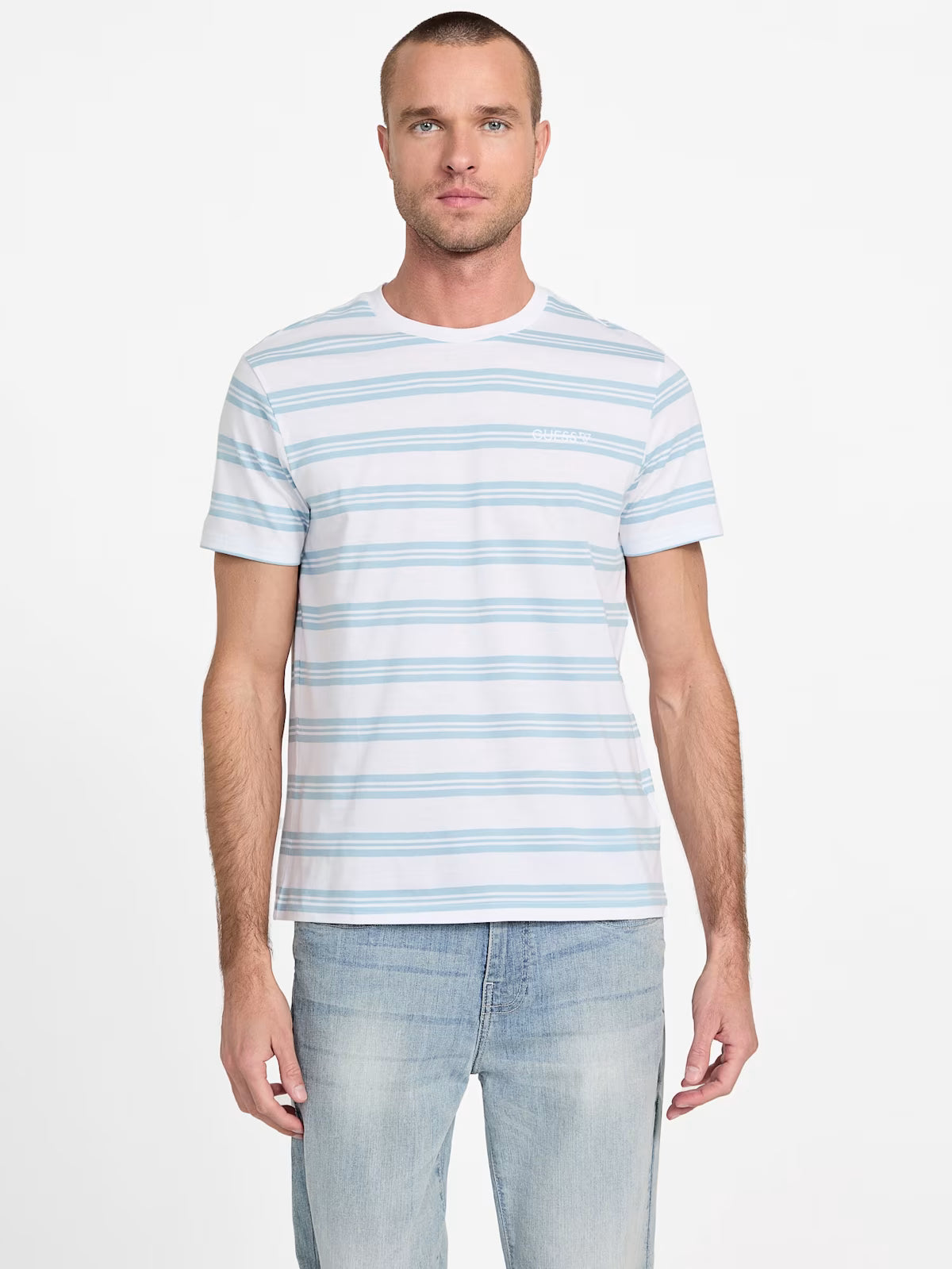 Guess Mens' Eco Zack Striped Tee