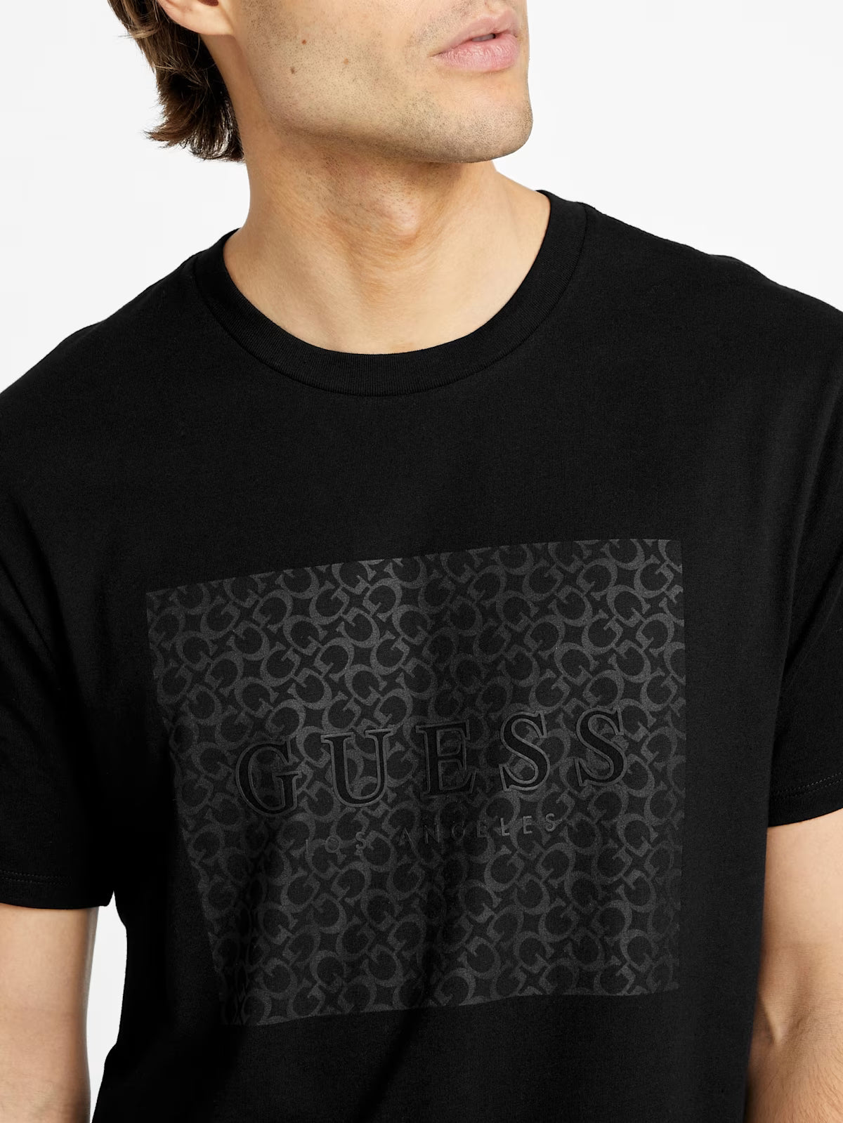 Guess Mens' Eco Birch Logo Tee / BLACK