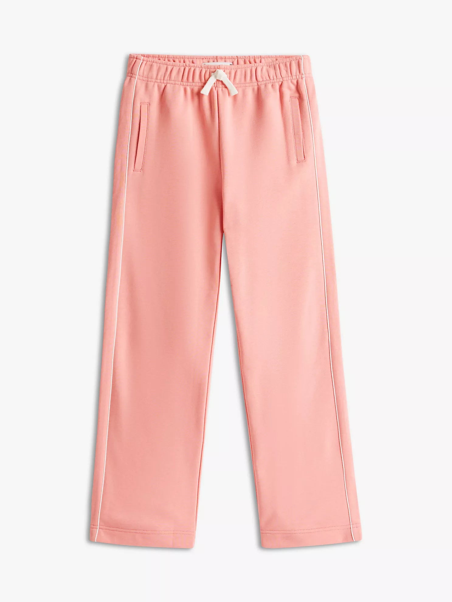 TOMMY Girls Piped Trim Wide Leg Sweatpants Darling Pink