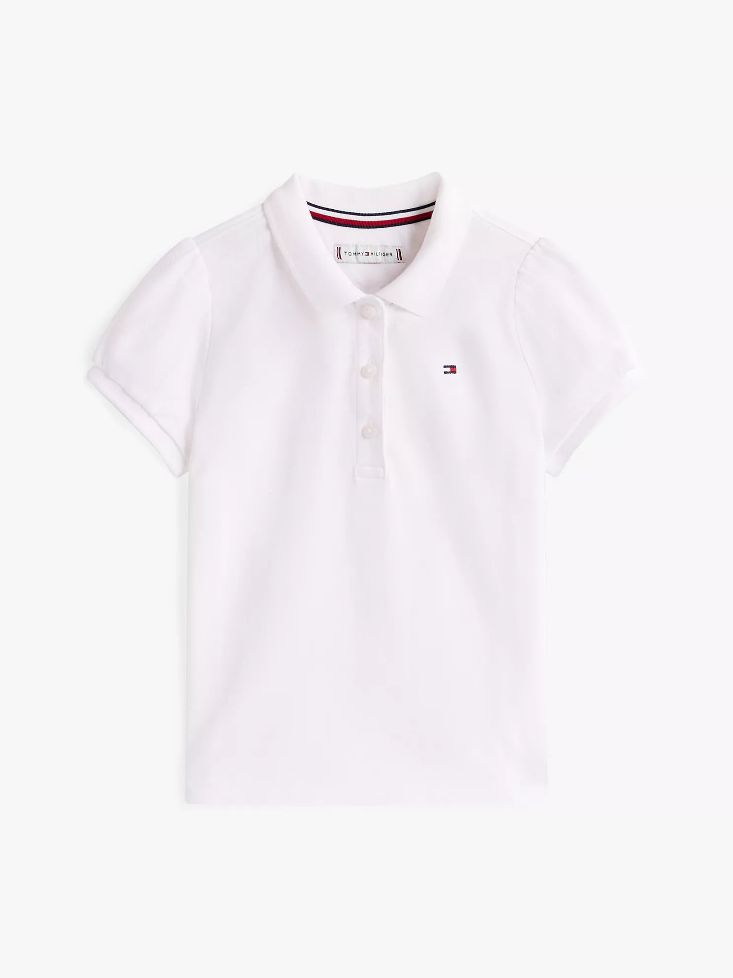 Tommy Girls' Puff-Sleeve Stretch Polo