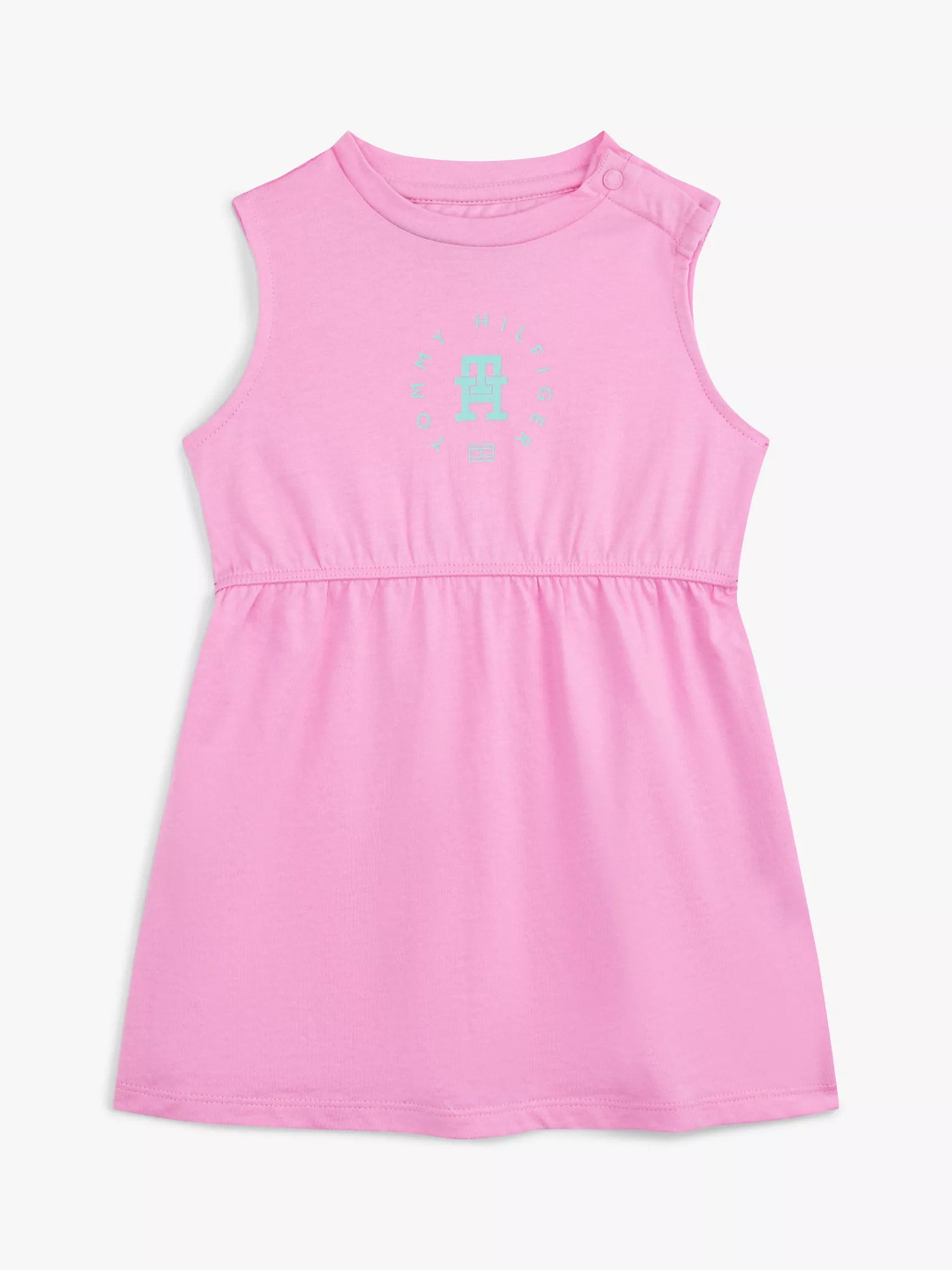 Baby Girls' Tommy Circle Logo Sleeveless Dress/Fuchsia Pink