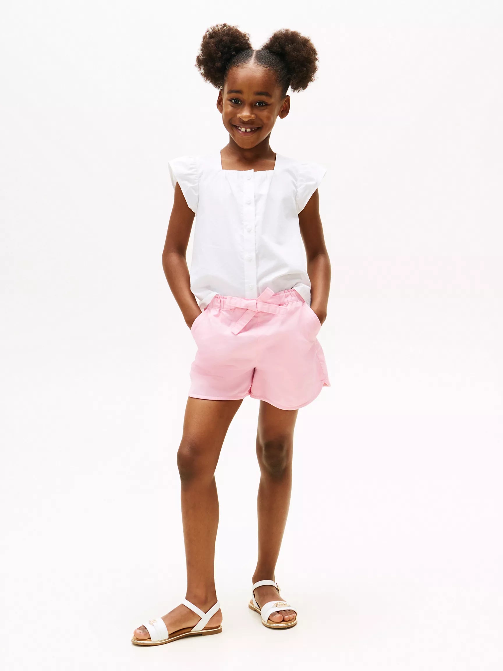 Tommy Girls' Tie-Waist Pull-On Short/ Classic Pink