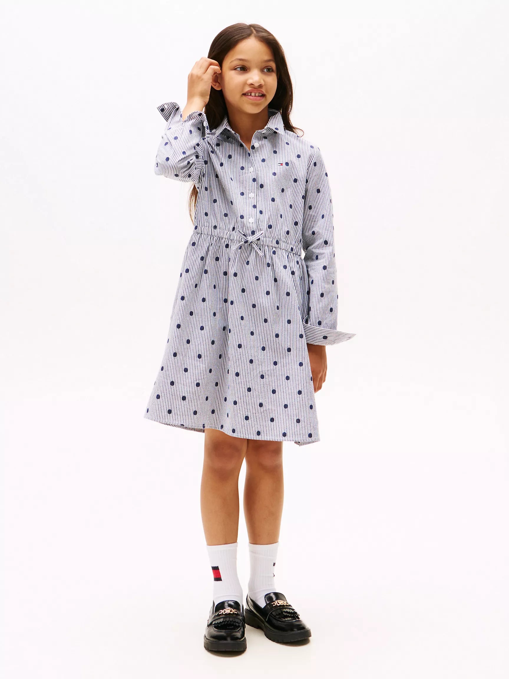 Tommy GIRL  Allover Dot Shirtdress/ Carbon Navy