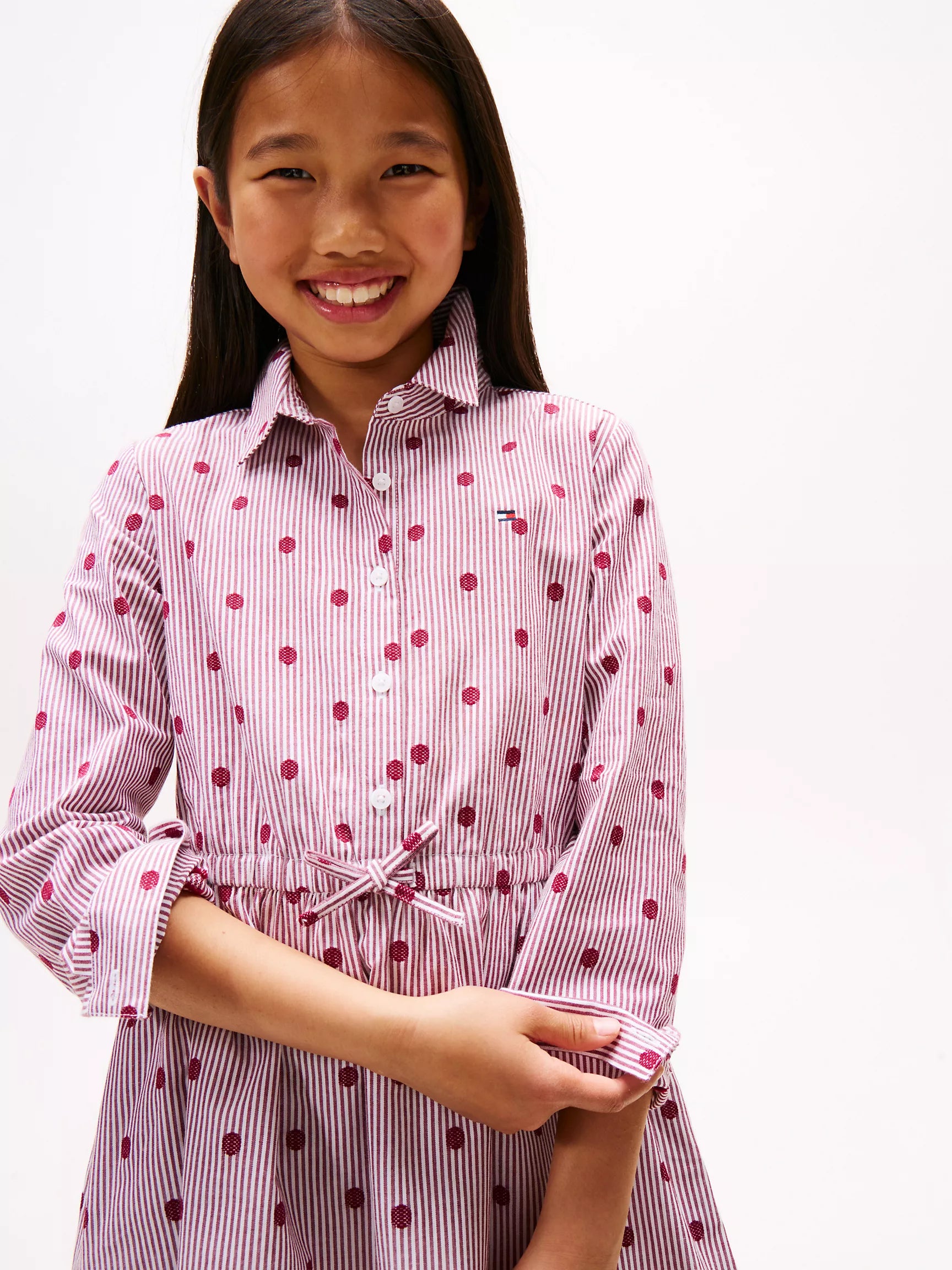 Tommy GIRL Allover Dot Shirtdress/ Rouge