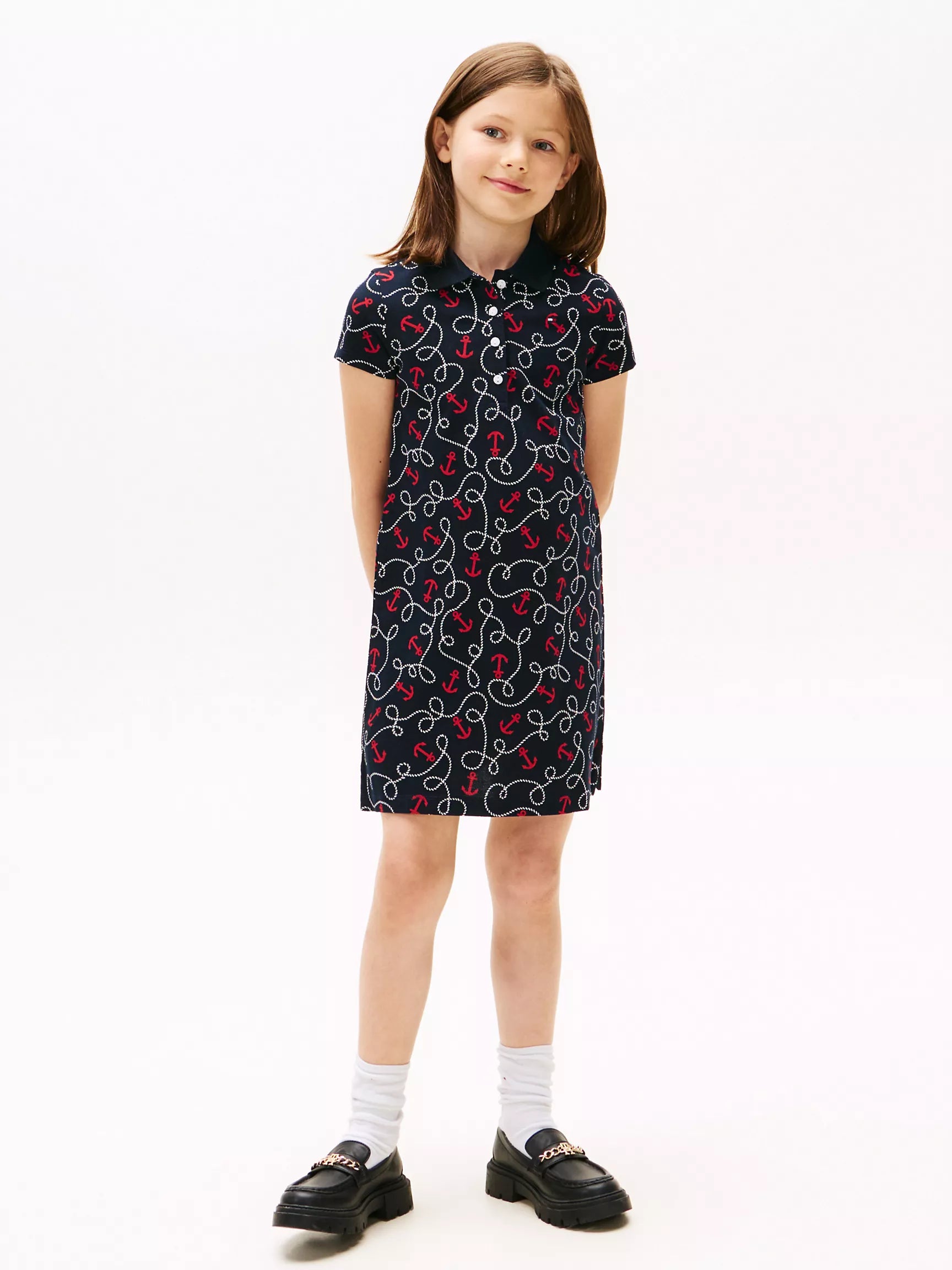 Tommy Girl Nautical Motif Stretch Polo Dress