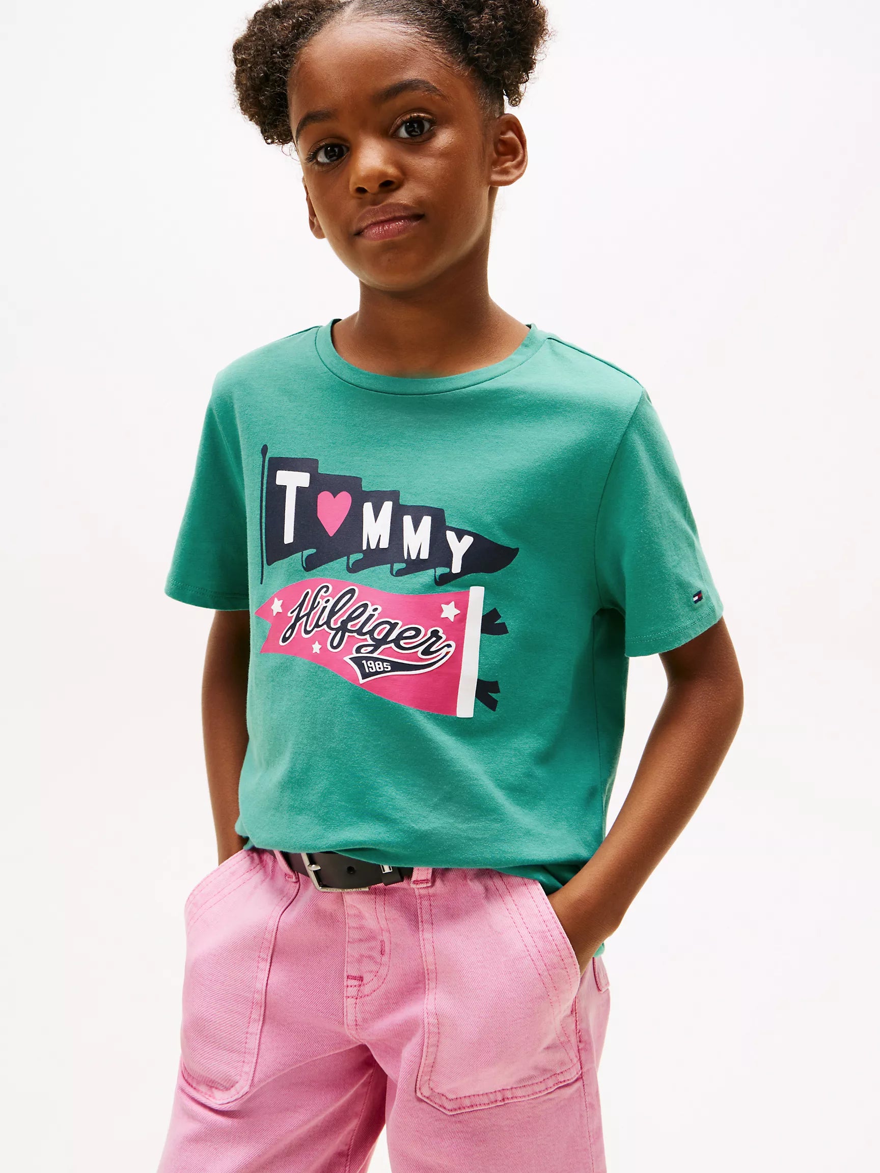Girls' Tommy Pennant Logo T-Shirt/Country Club