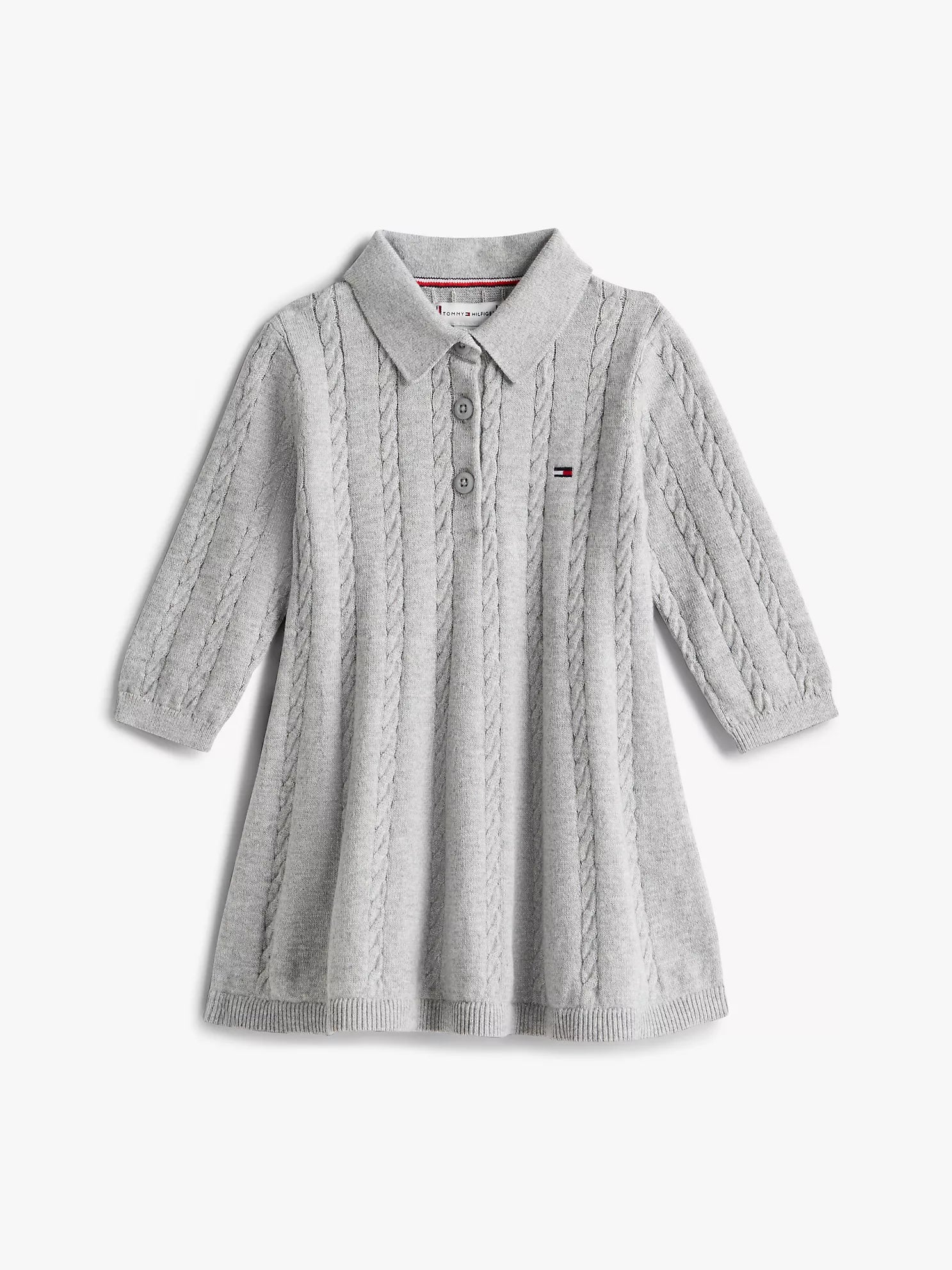Baby Girls' Tommy Polo Sweater Dress Heather Grey