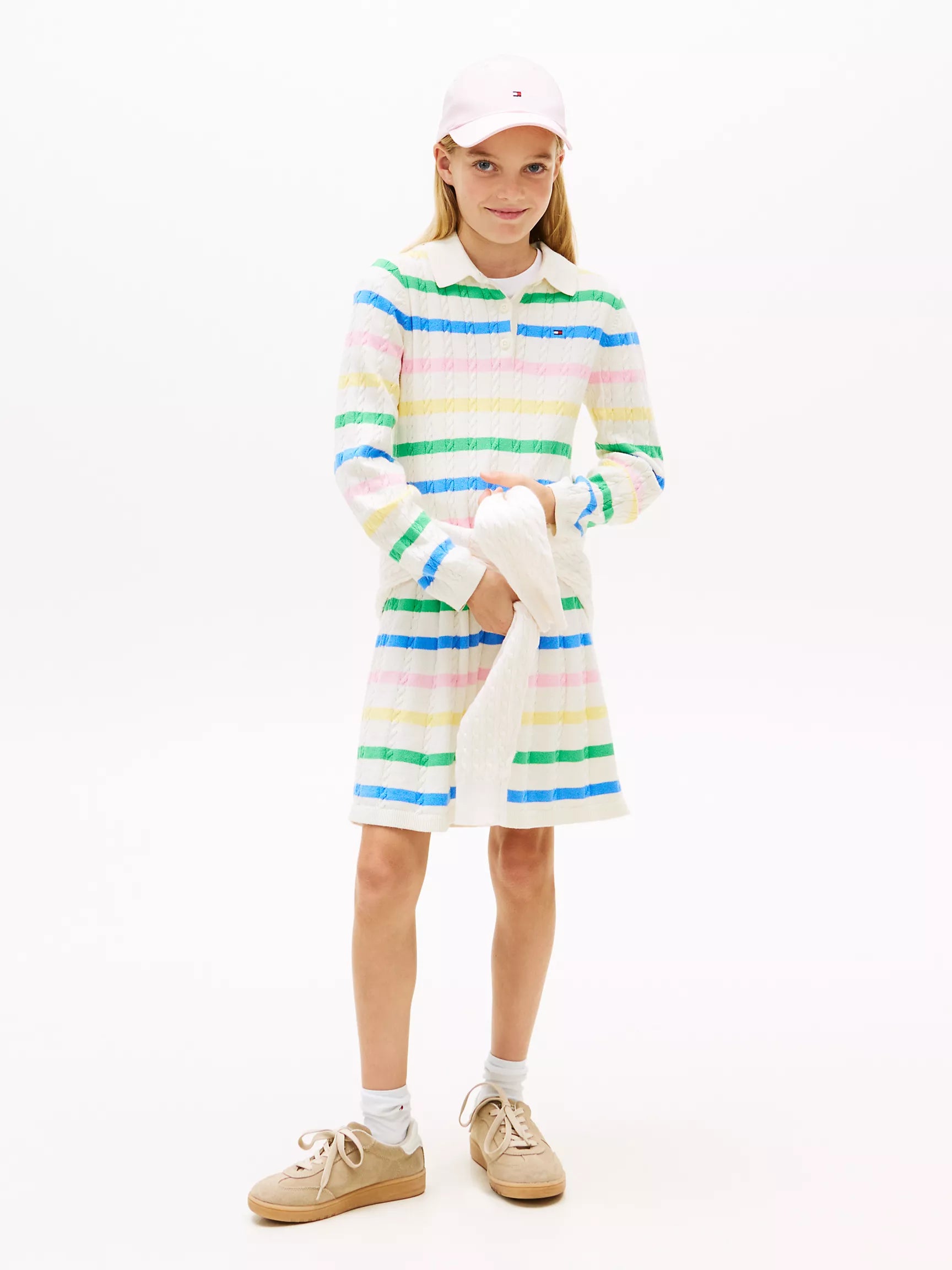 TOMMY Girls  Multicolor Stripe Sweater Dress