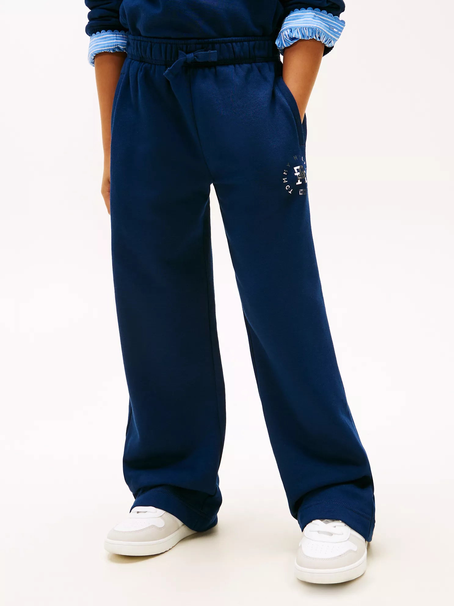 TOMMY Girls Kids' Foil Circle Logo Sweatpant Navy