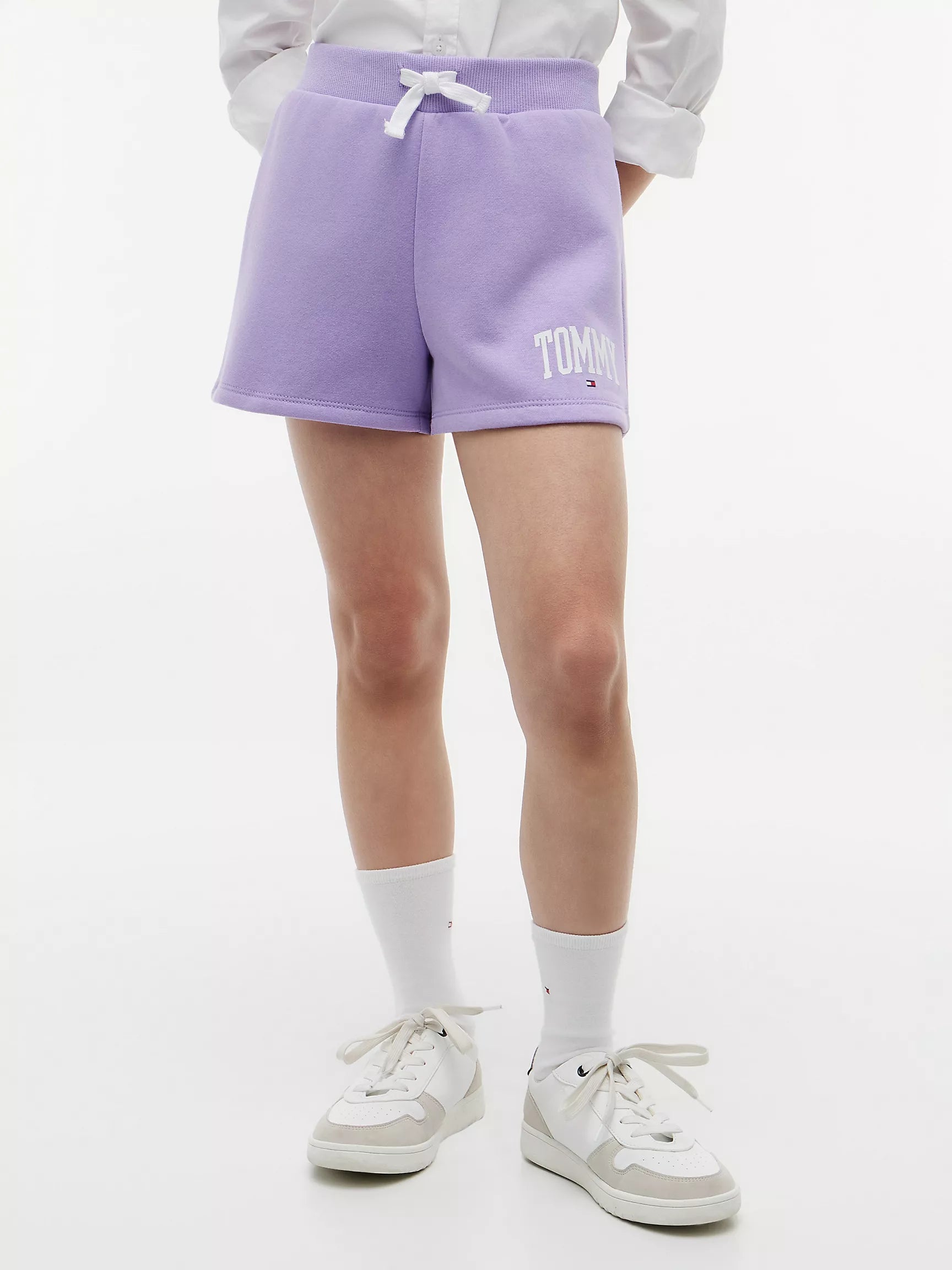 Girls' Tommy Logo Sweatshort-Violet Viola