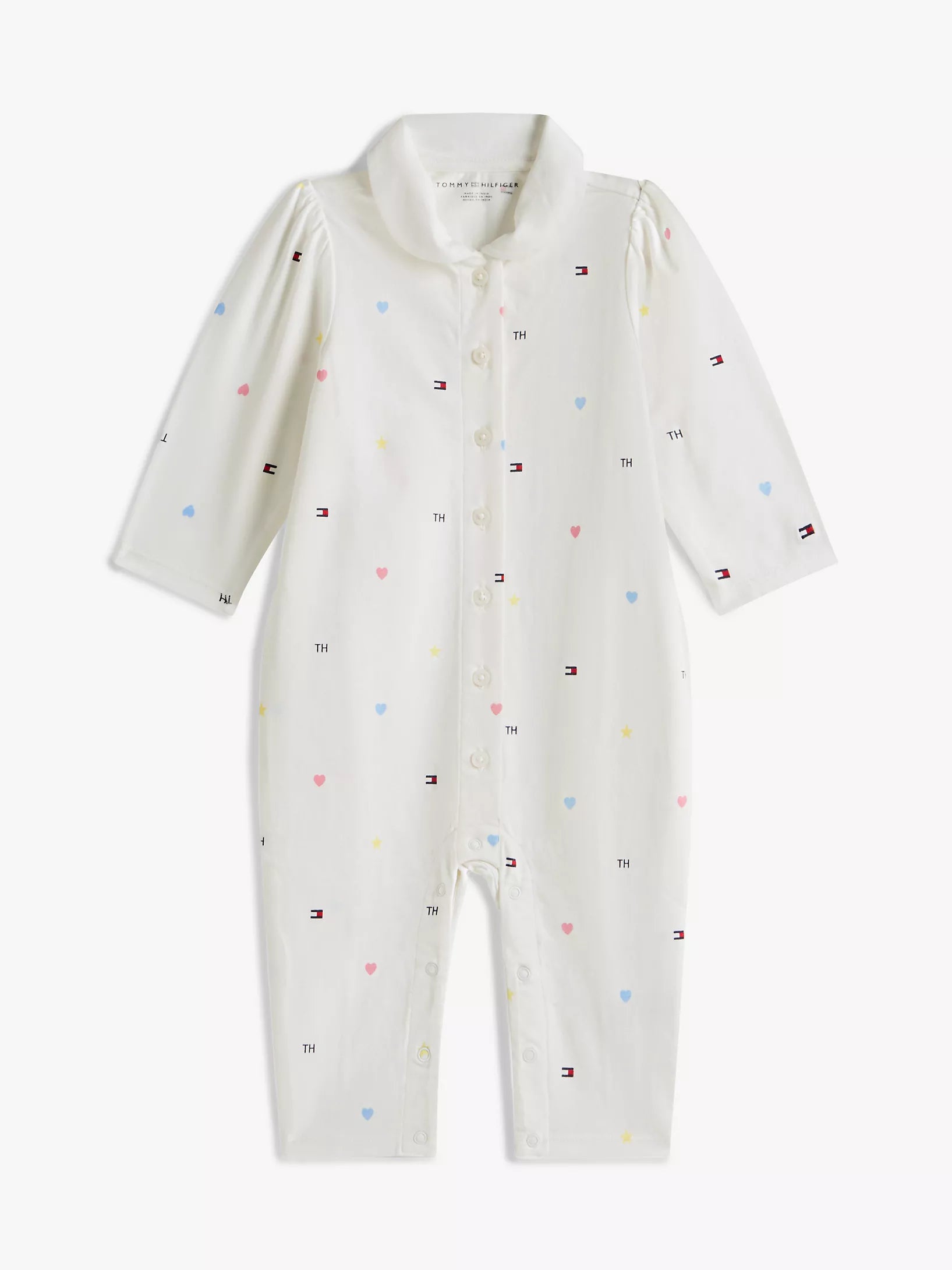 Tommy Hilfiger Babies' Allover Print Coverall- White