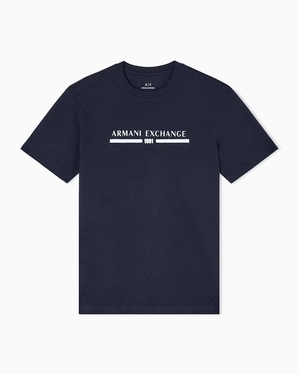 Armani Exchange Regular T-shirt with logo-Black