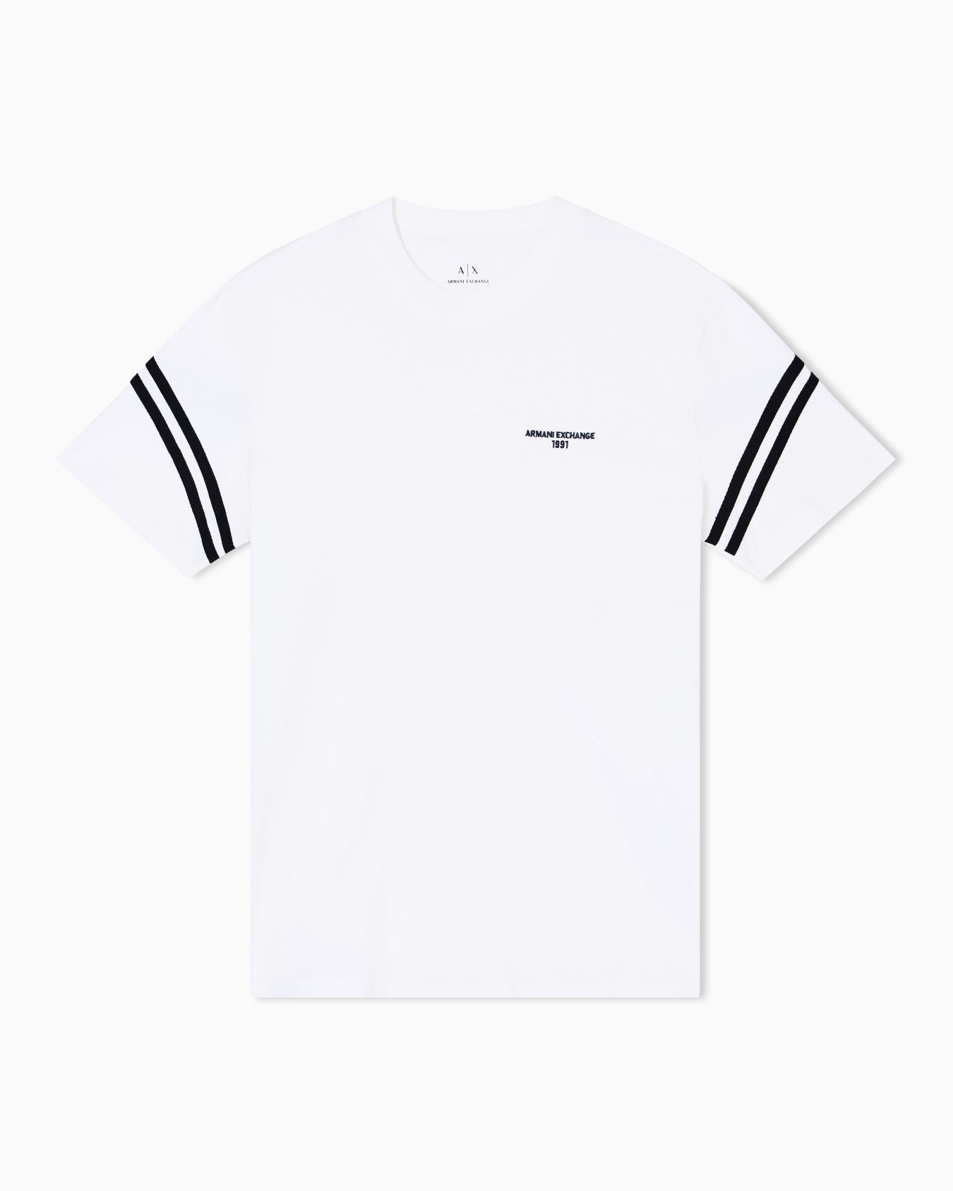 Armani Exchange Men's Regular fit T-shirt with contrasting piping-White