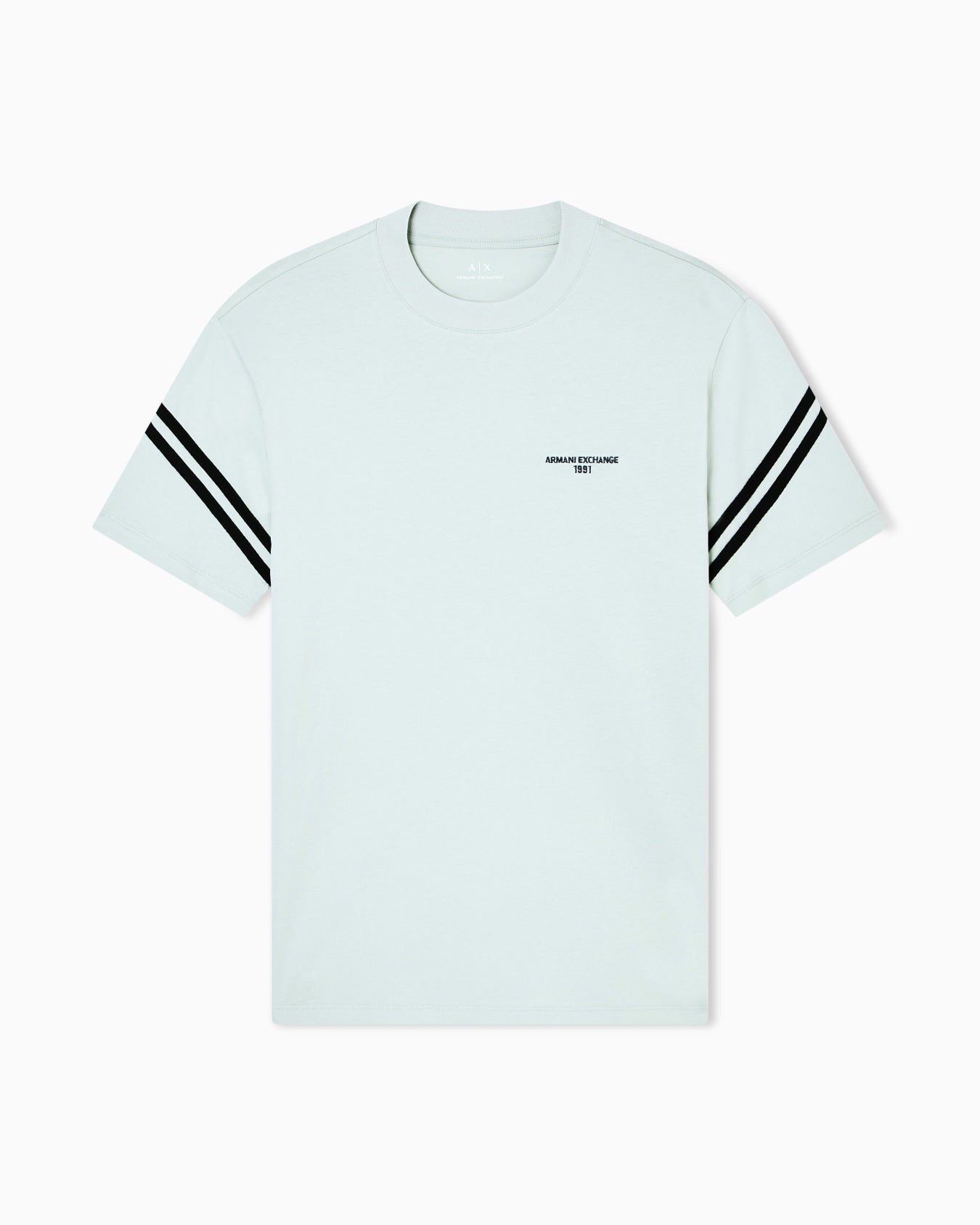 Armani Exchange Men's Regular fit T-shirt with contrasting piping-Green