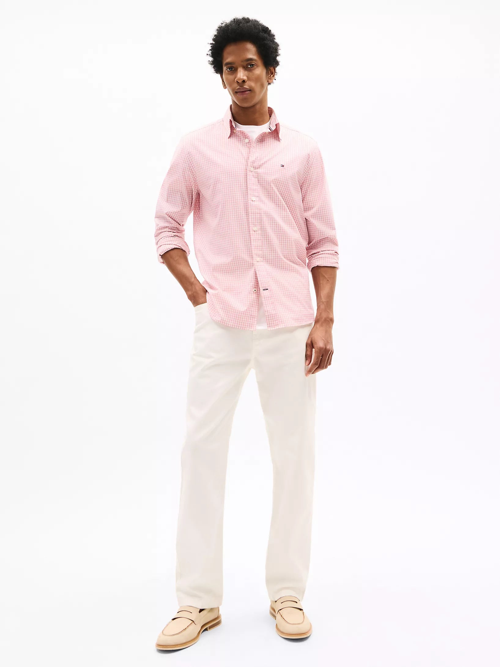 Tommy Mens' Regular Fit Gingham Oxford Shirt