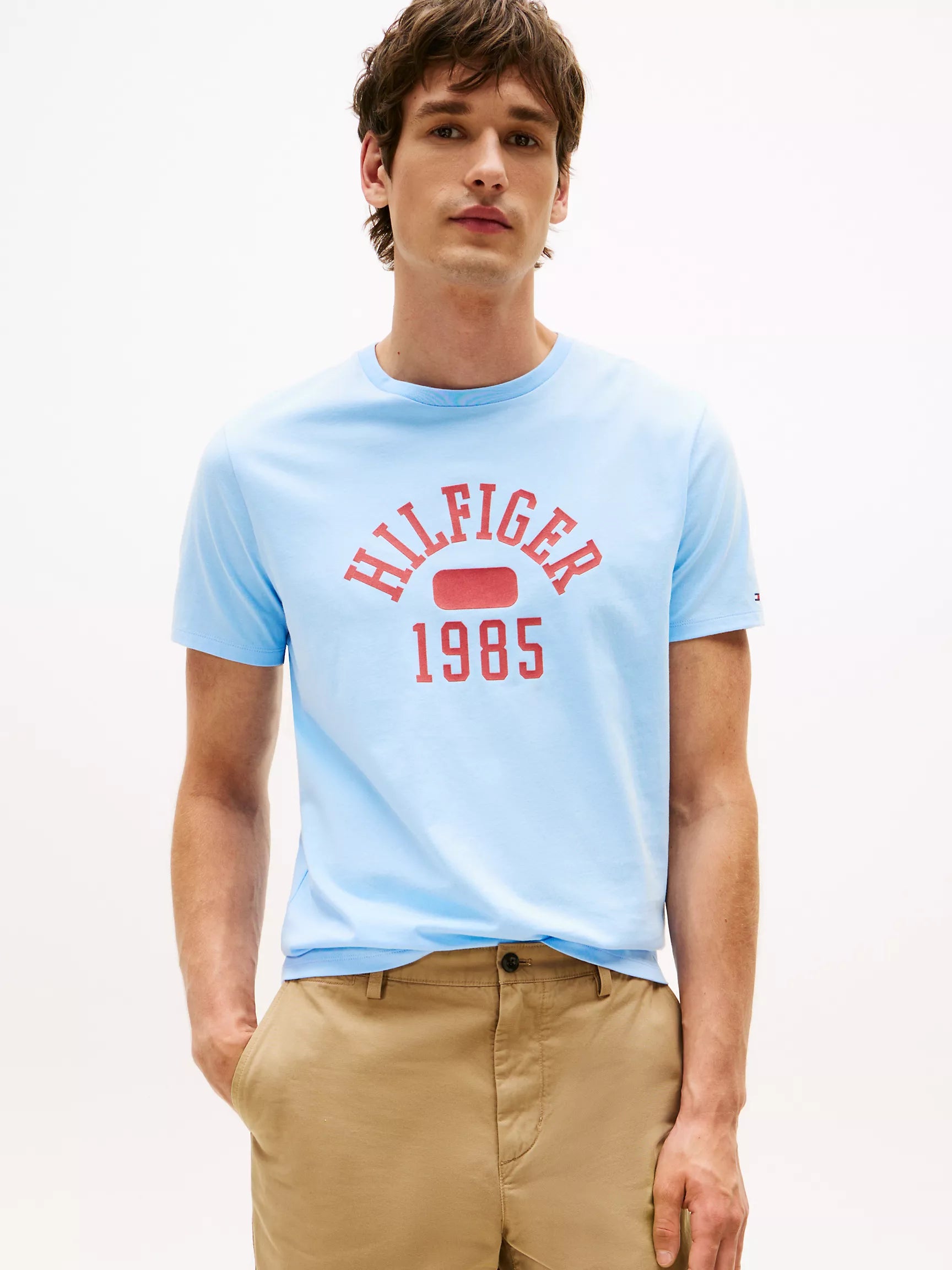Tommy Men Hilfiger 1985 Logo T-Shirt/Vessel Blue