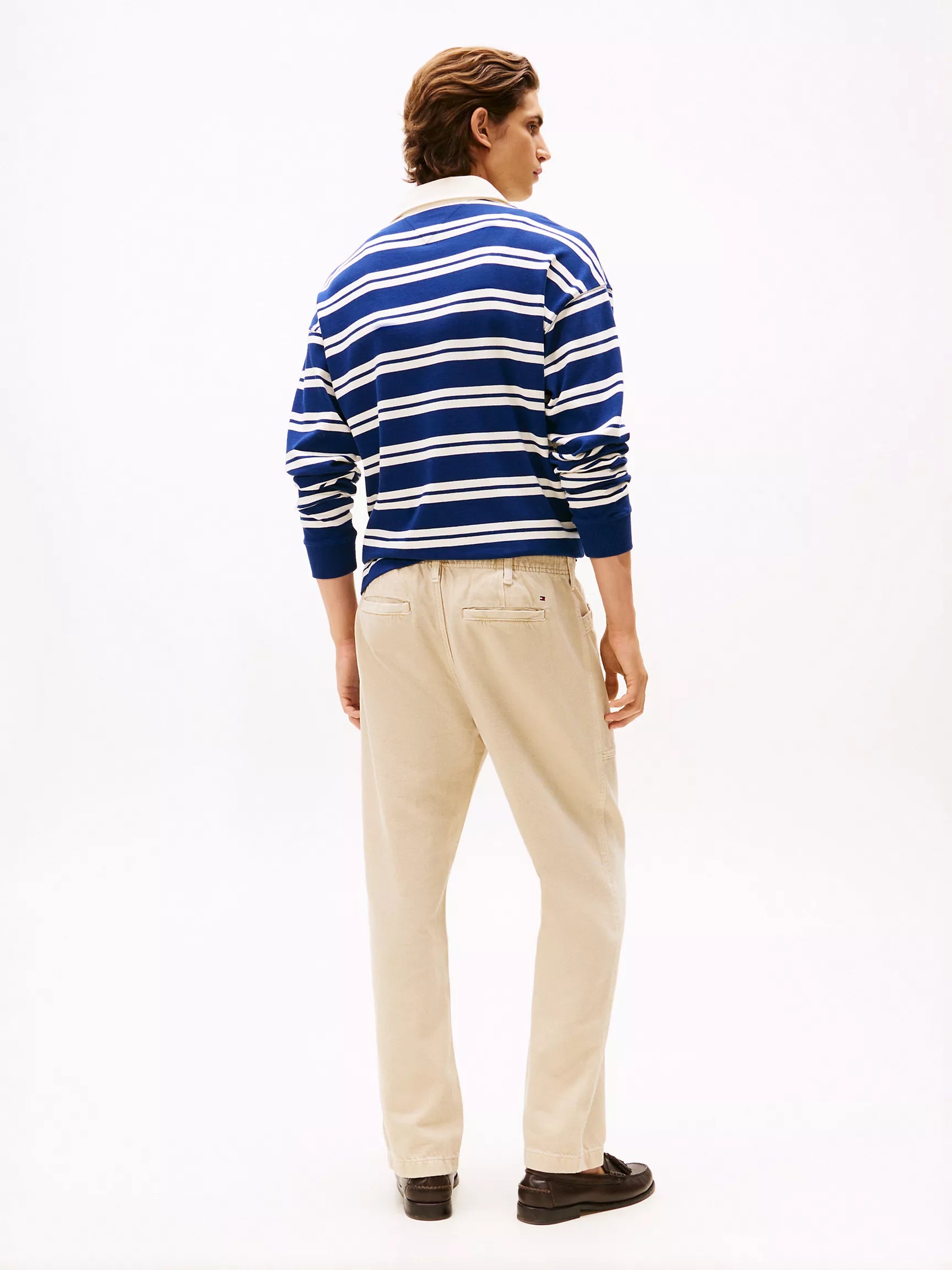 Tommy Mens' Relaxed Fit Drawcord Pant/Classic Beige