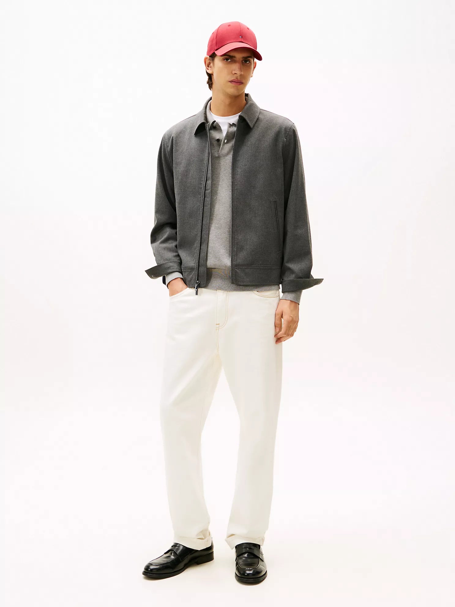 Tommy MENS' Lightweight Zip Ivy Jacket Grey