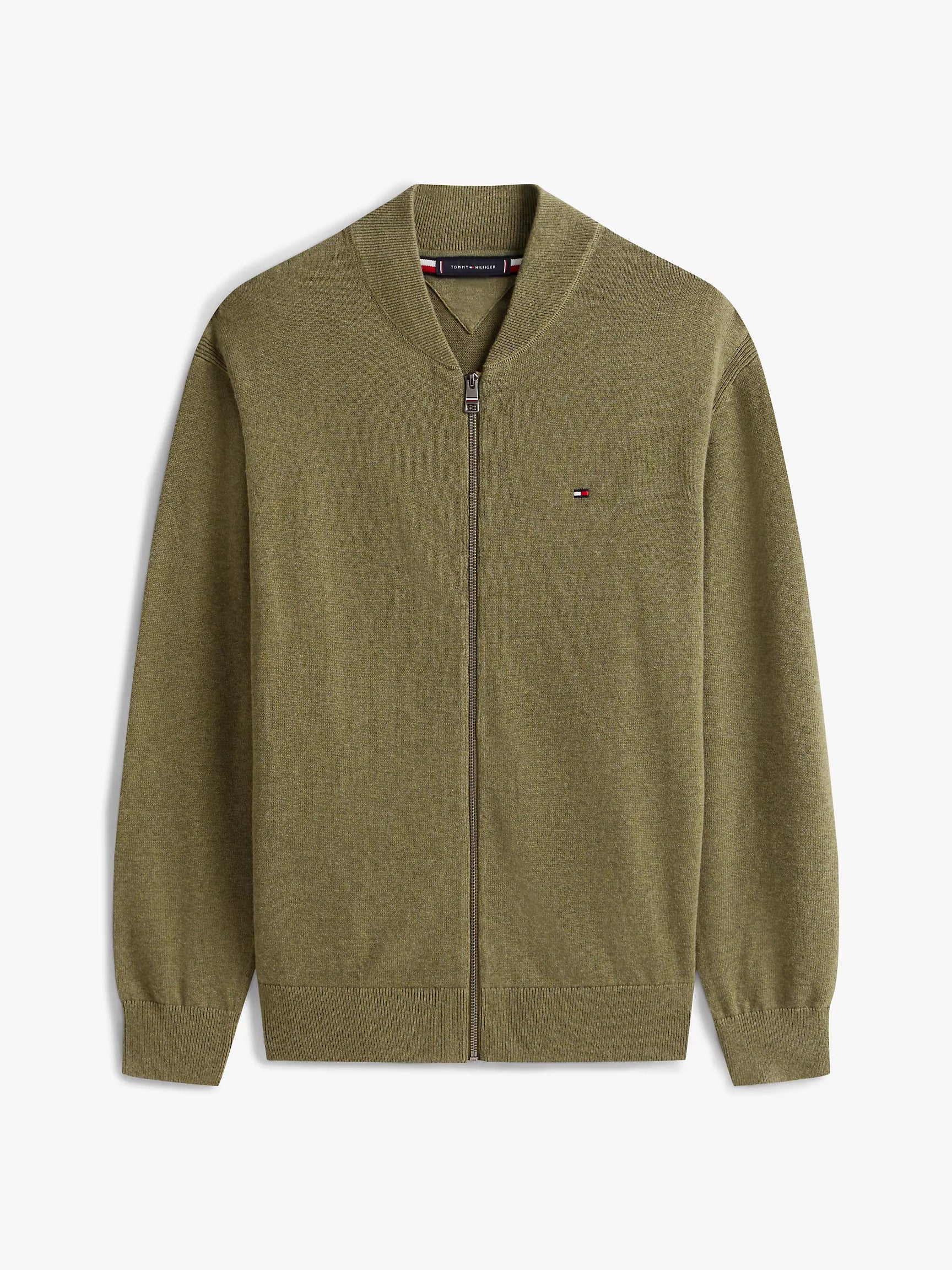 Tommy Mens' Cotton Zip Baseball Cardigan/