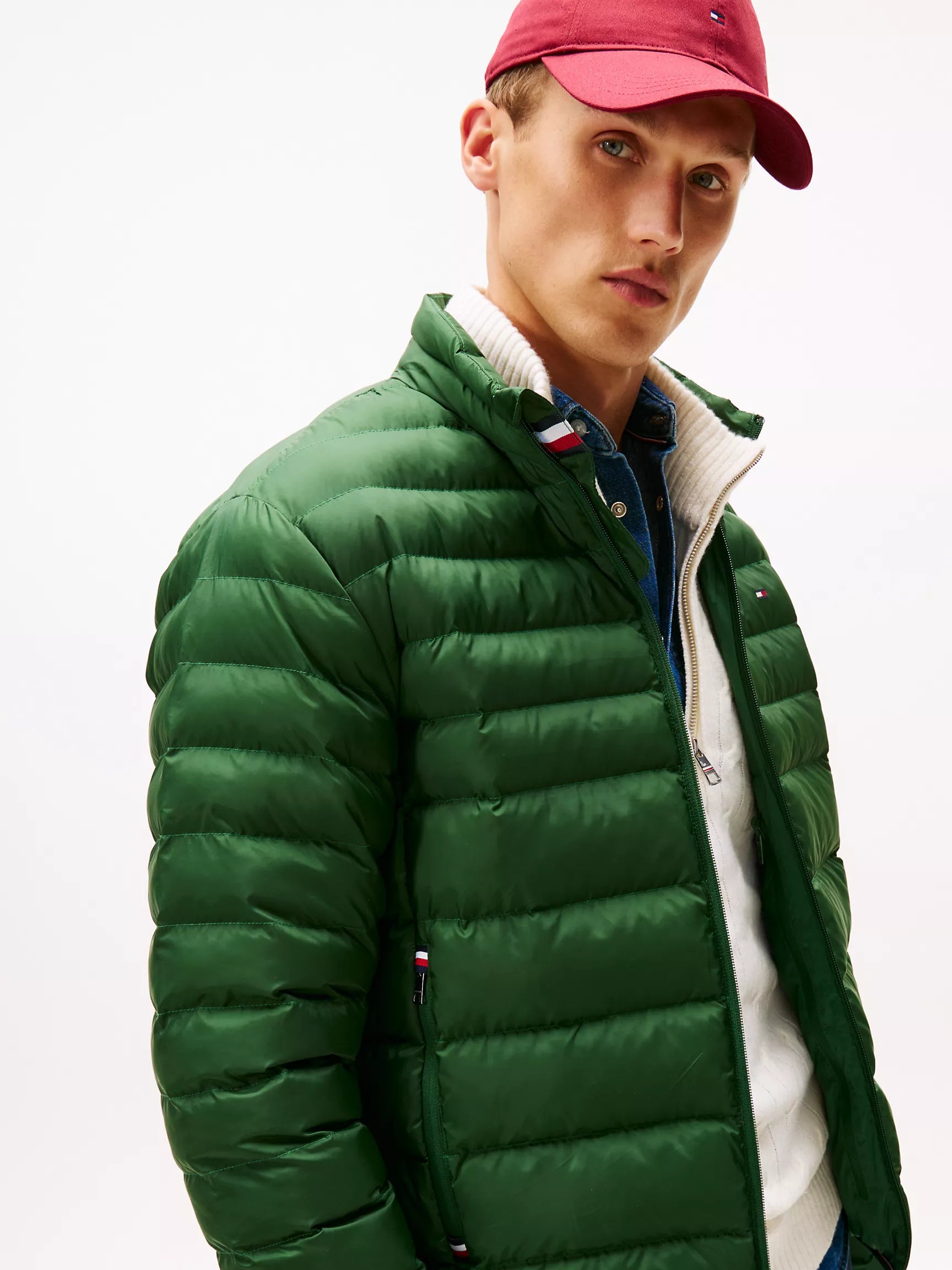 Tommy Mens' Lightweight Packable Jacket Deep Evergreen