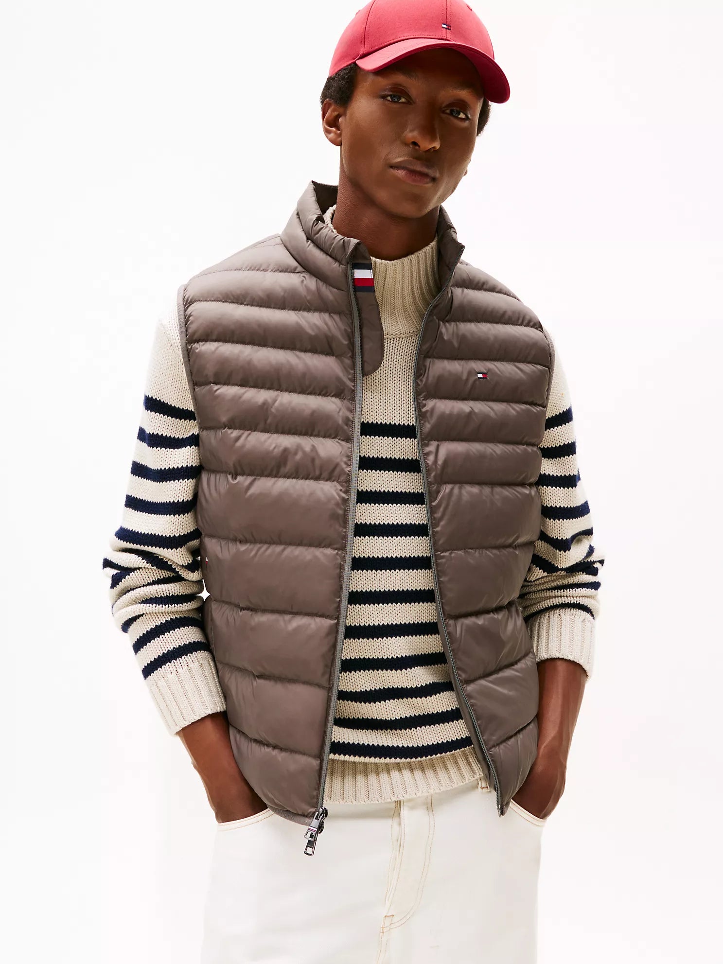TOMMY Mens' Lightweight Packable Vest Shady Stone