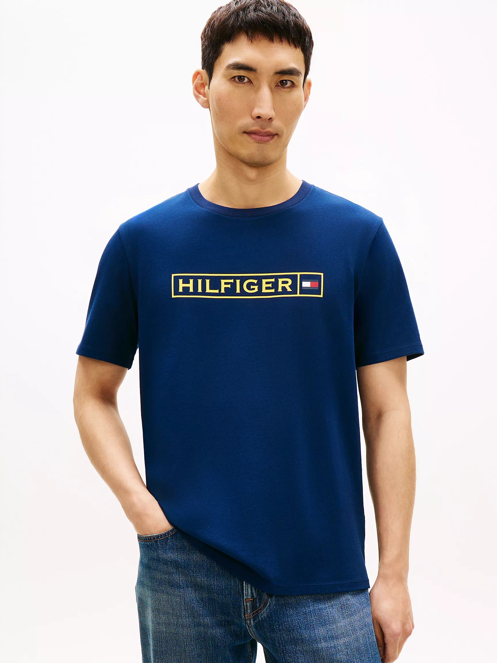 Hilfiger Box Logo T-Shirt-Navy Blue