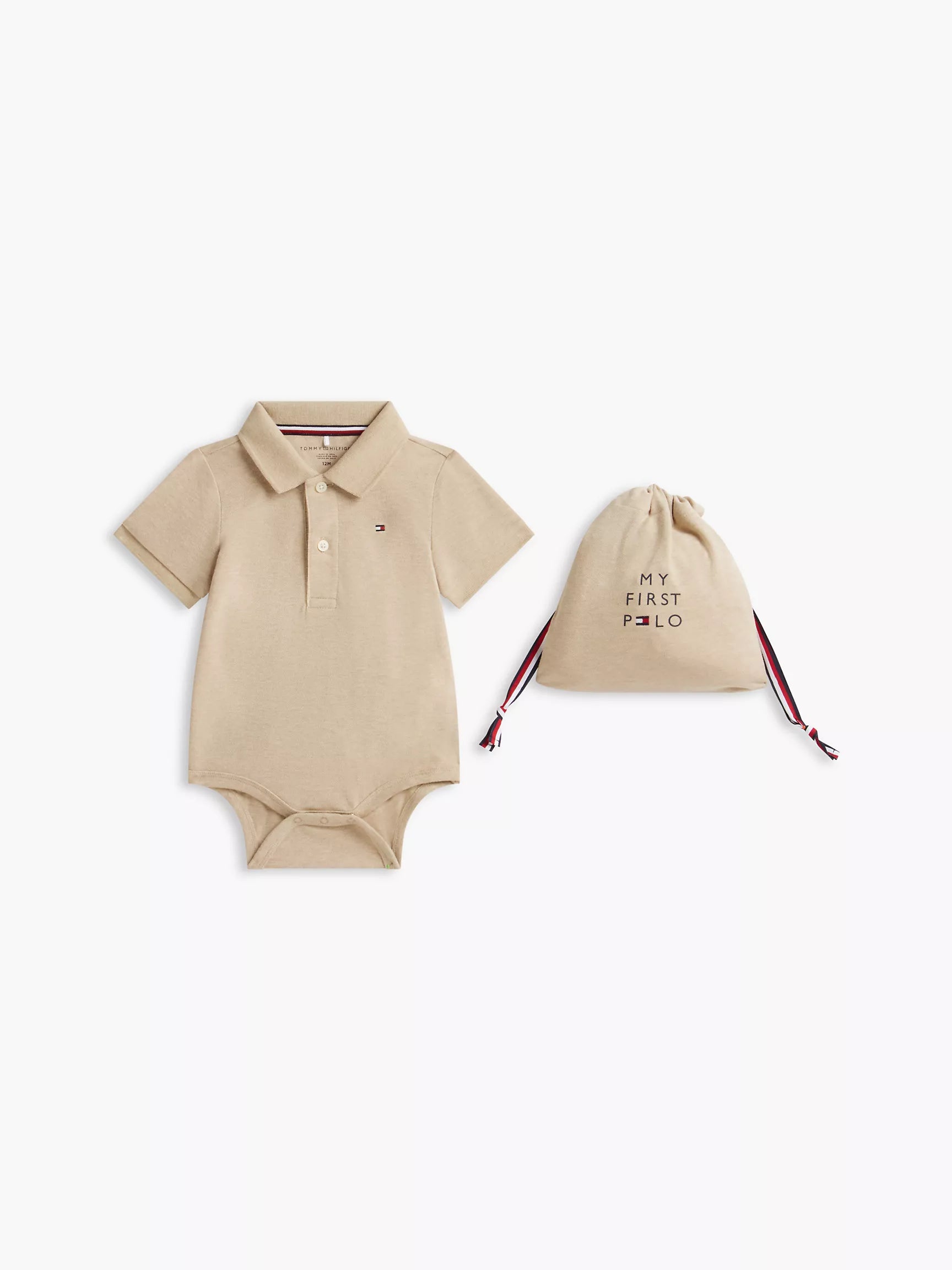 Tommy Hilfiger Baby Polo Bodysuit Gift Set-Dark Beige